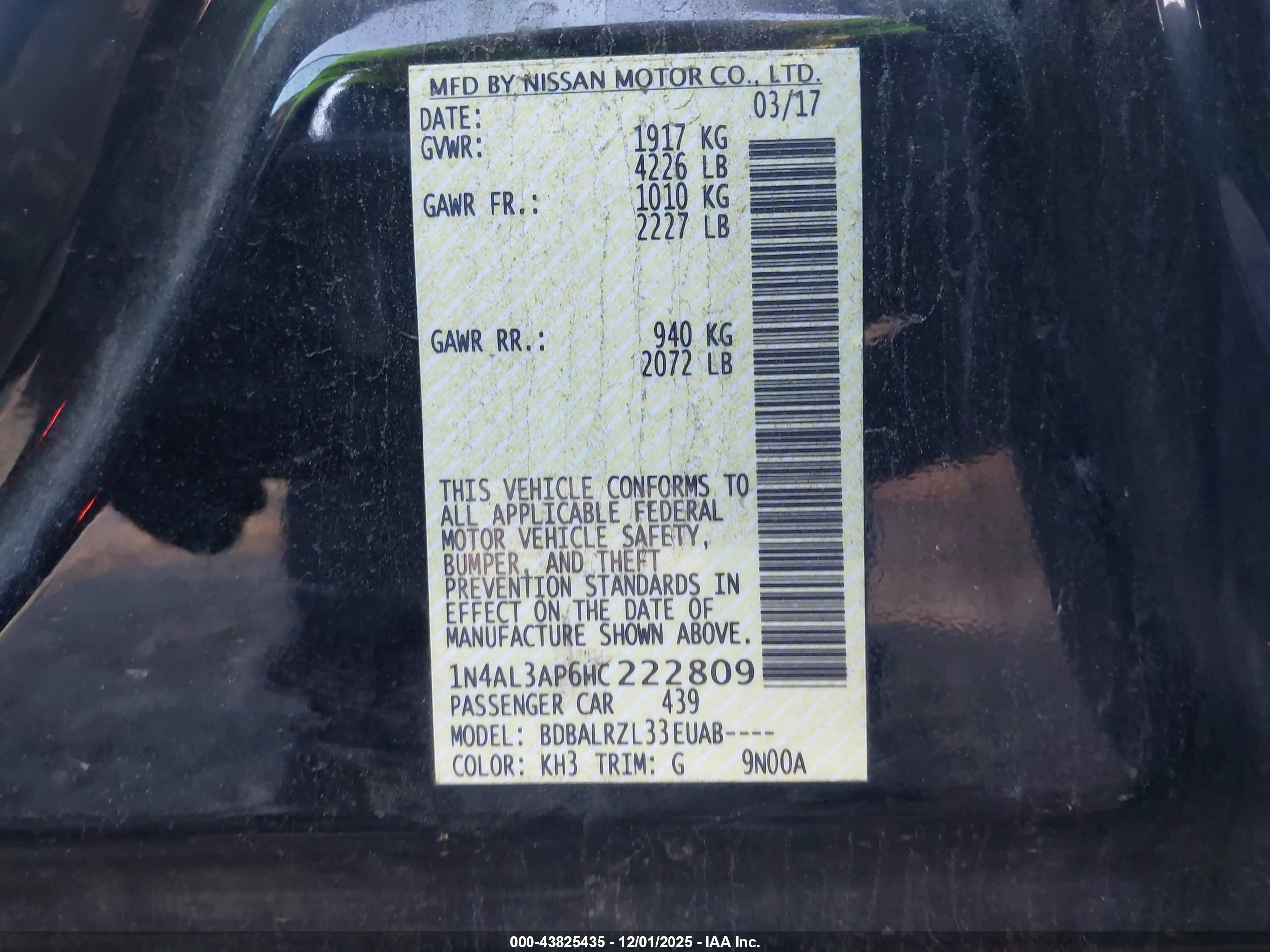 NISSAN ALTIMA image 9