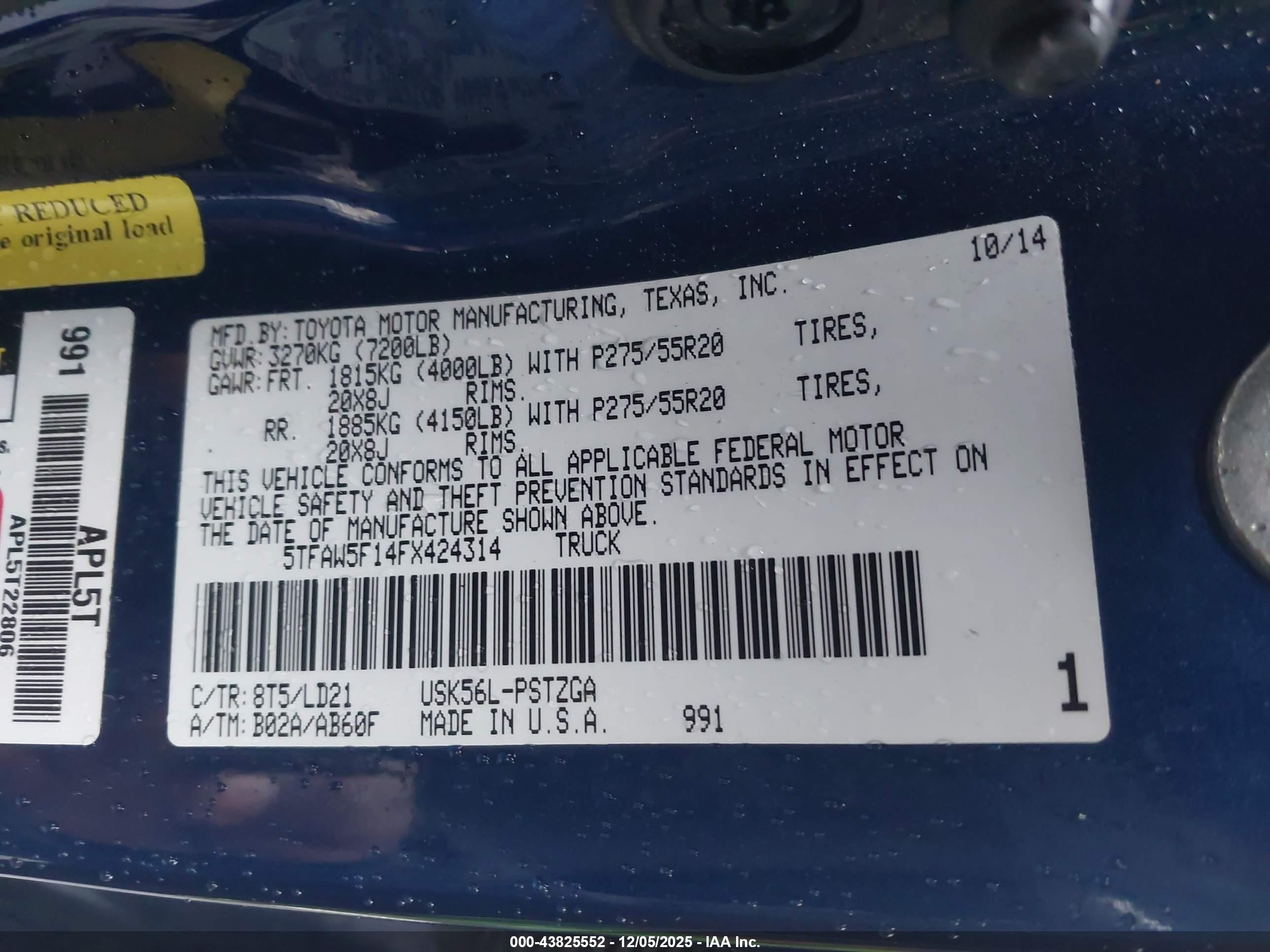 TOYOTA TUNDRA image 9