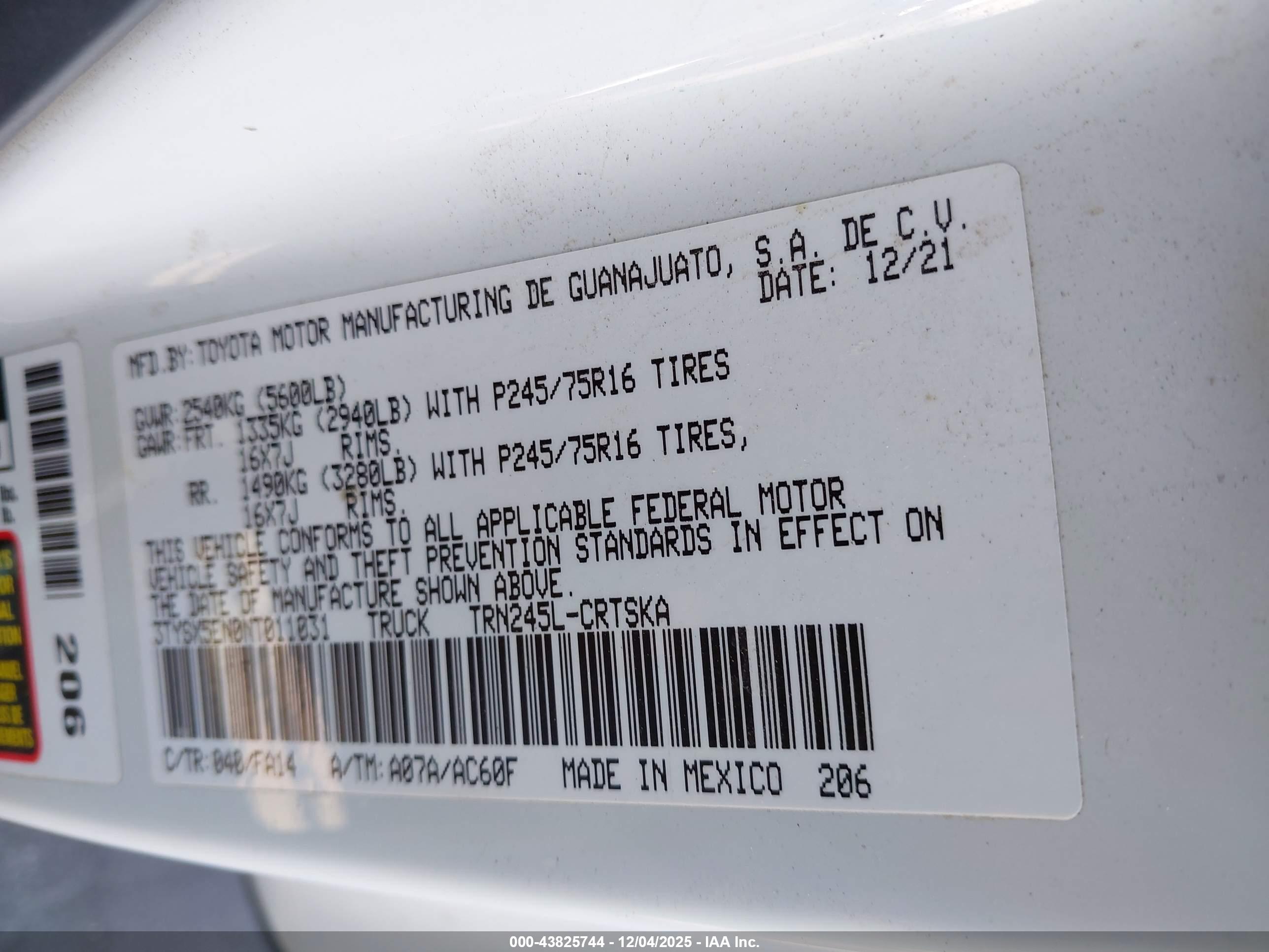 TOYOTA TACOMA image 9