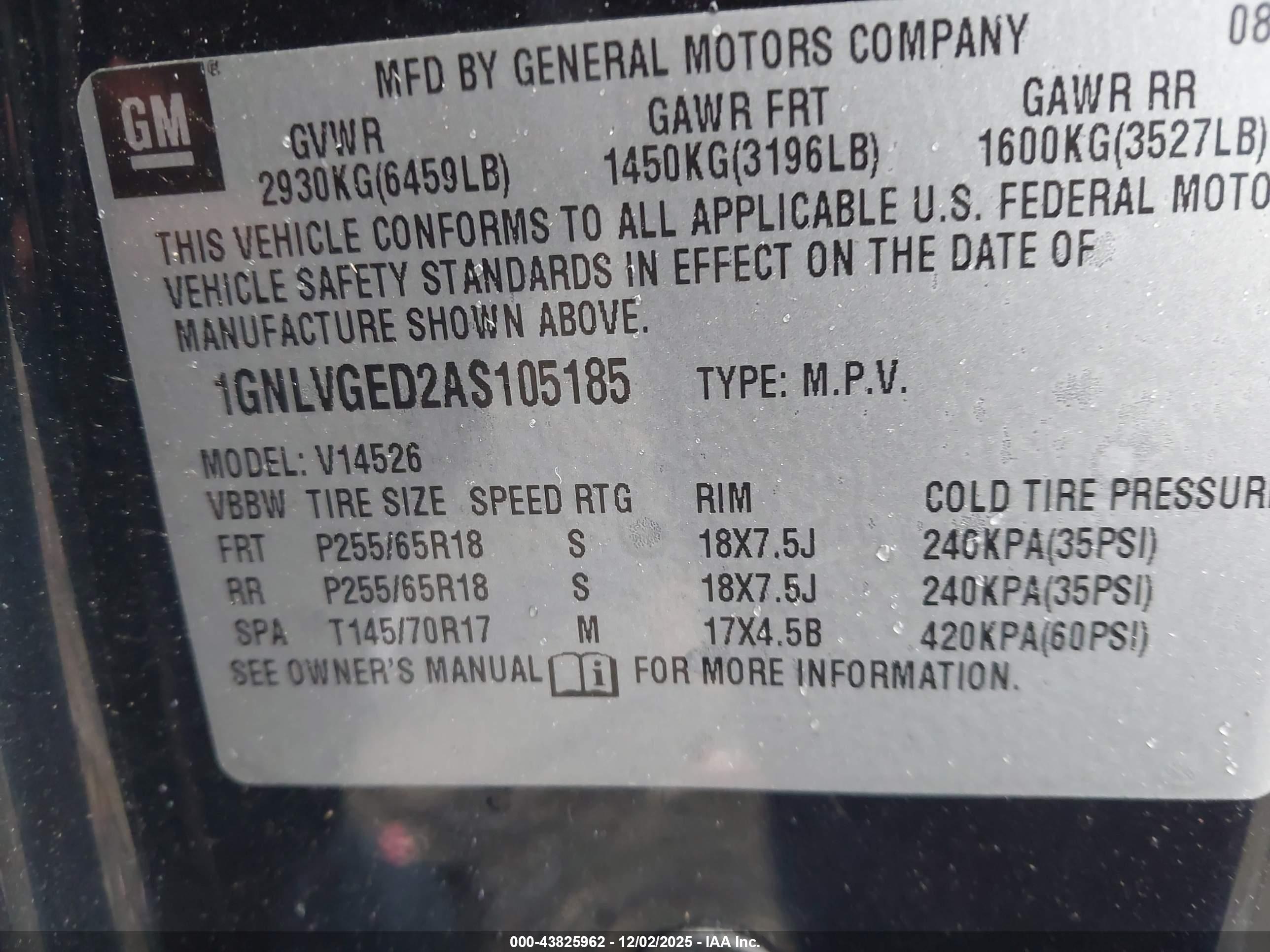 CHEVROLET TRAVERSE image 9
