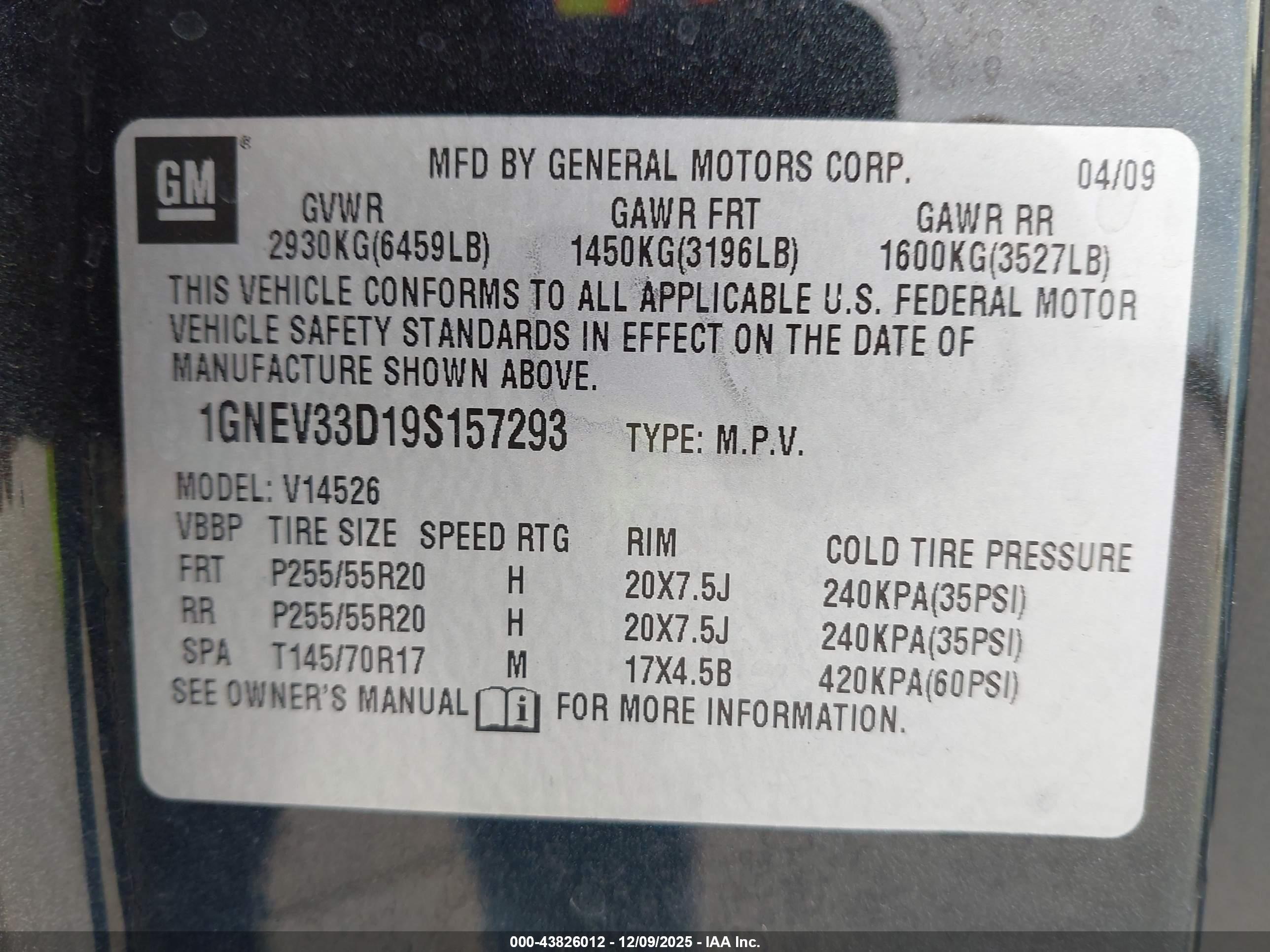 CHEVROLET TRAVERSE image 9
