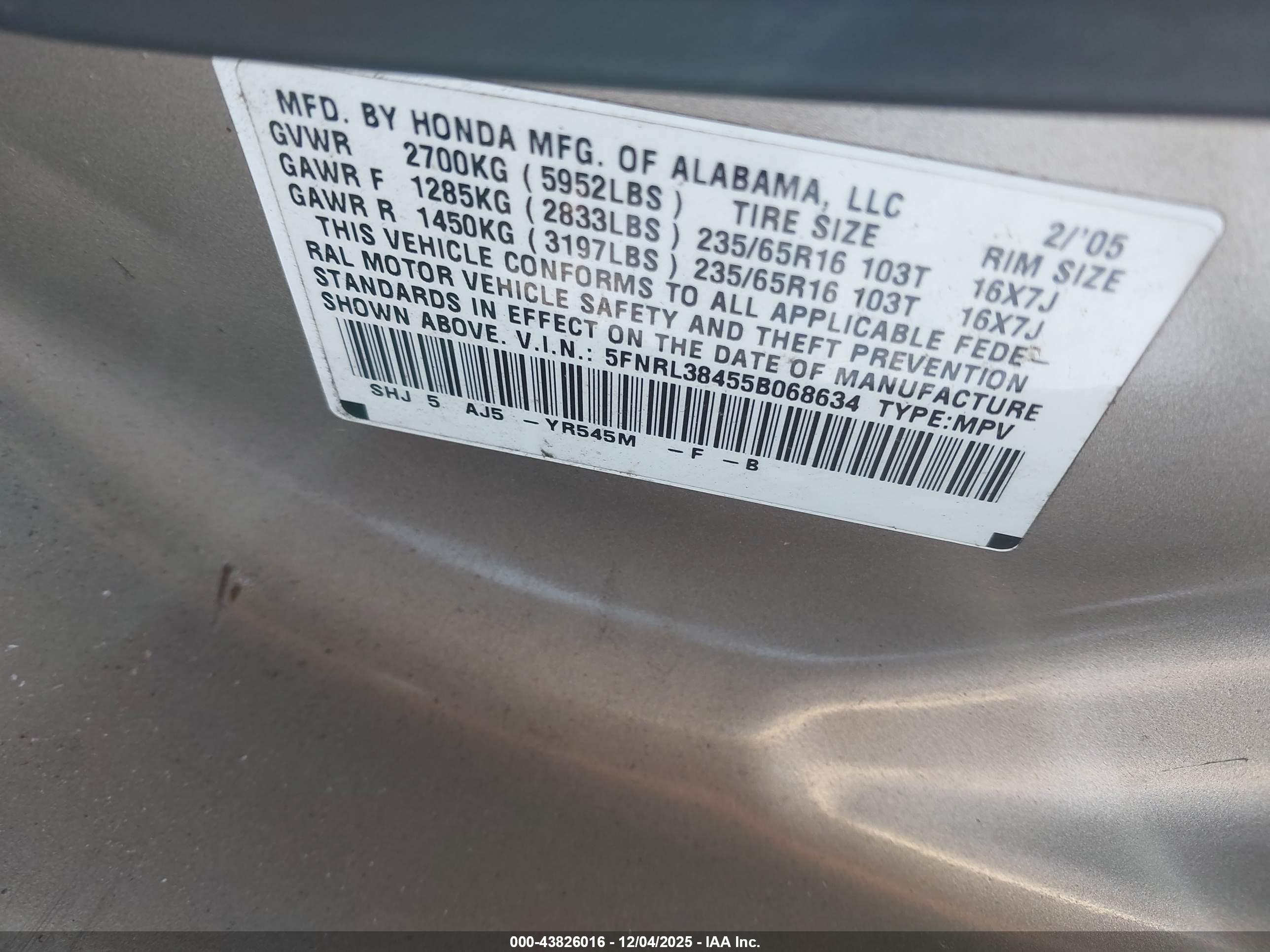 HONDA ODYSSEY image 9