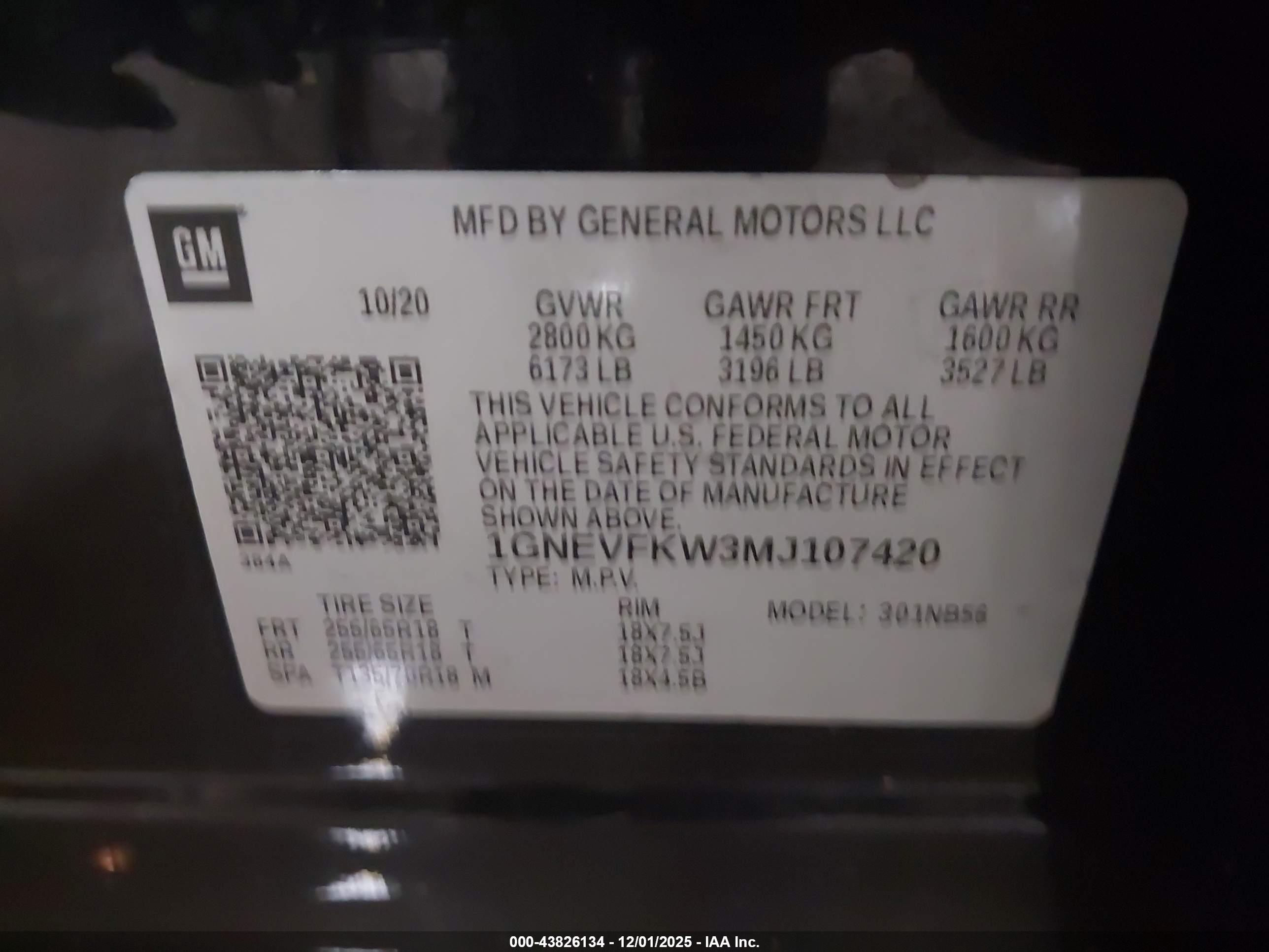 CHEVROLET TRAVERSE image 9