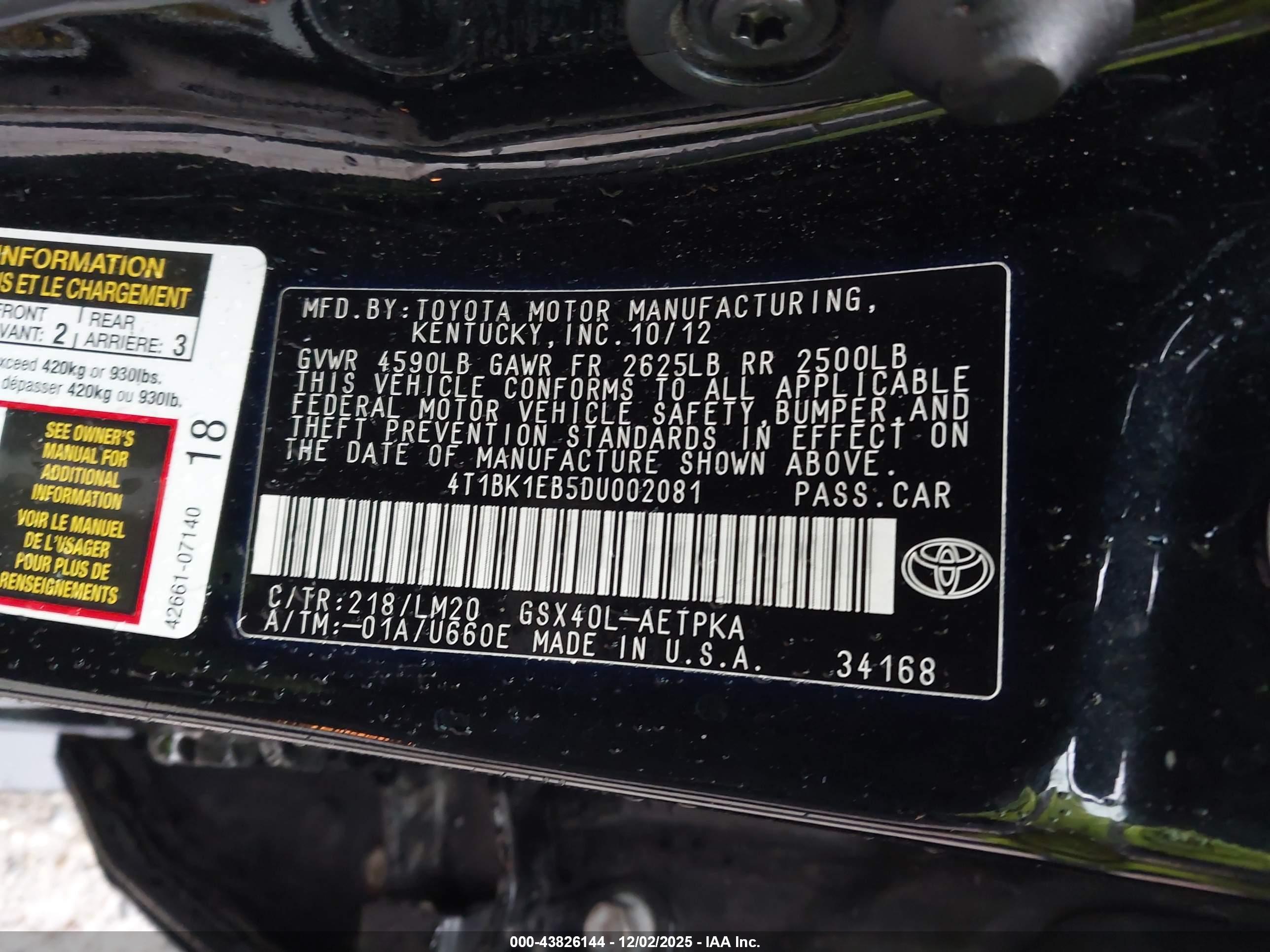 TOYOTA AVALON image 9
