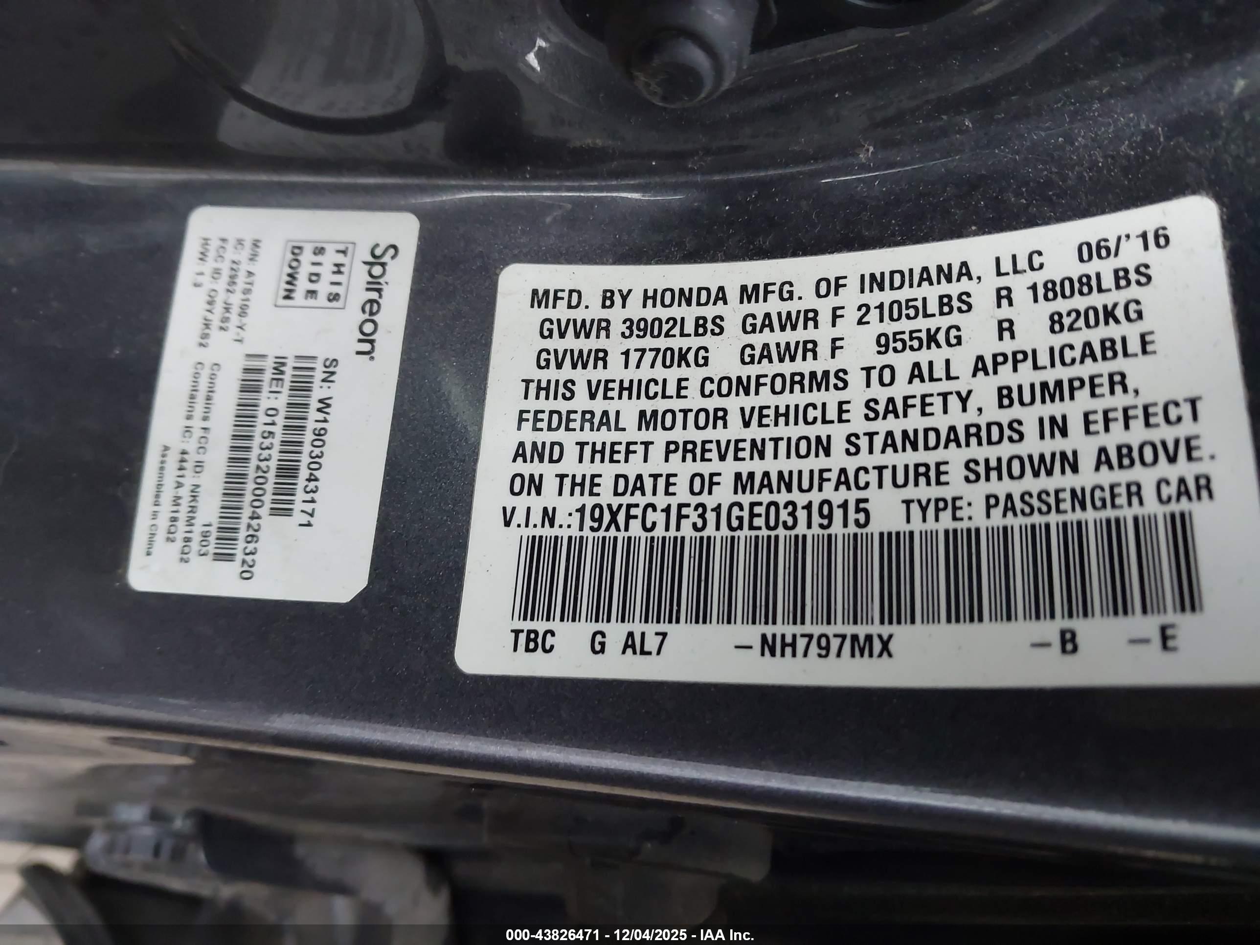 HONDA CIVIC image 9