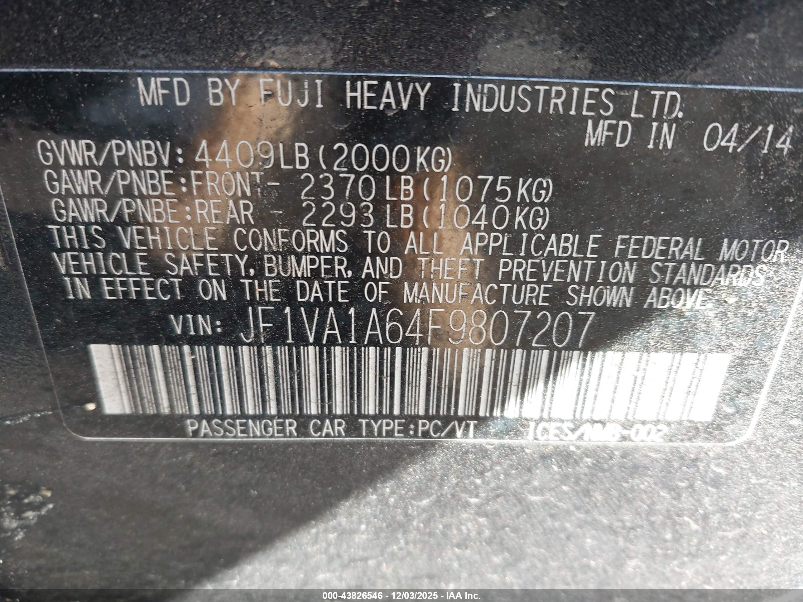 SUBARU WRX image 9