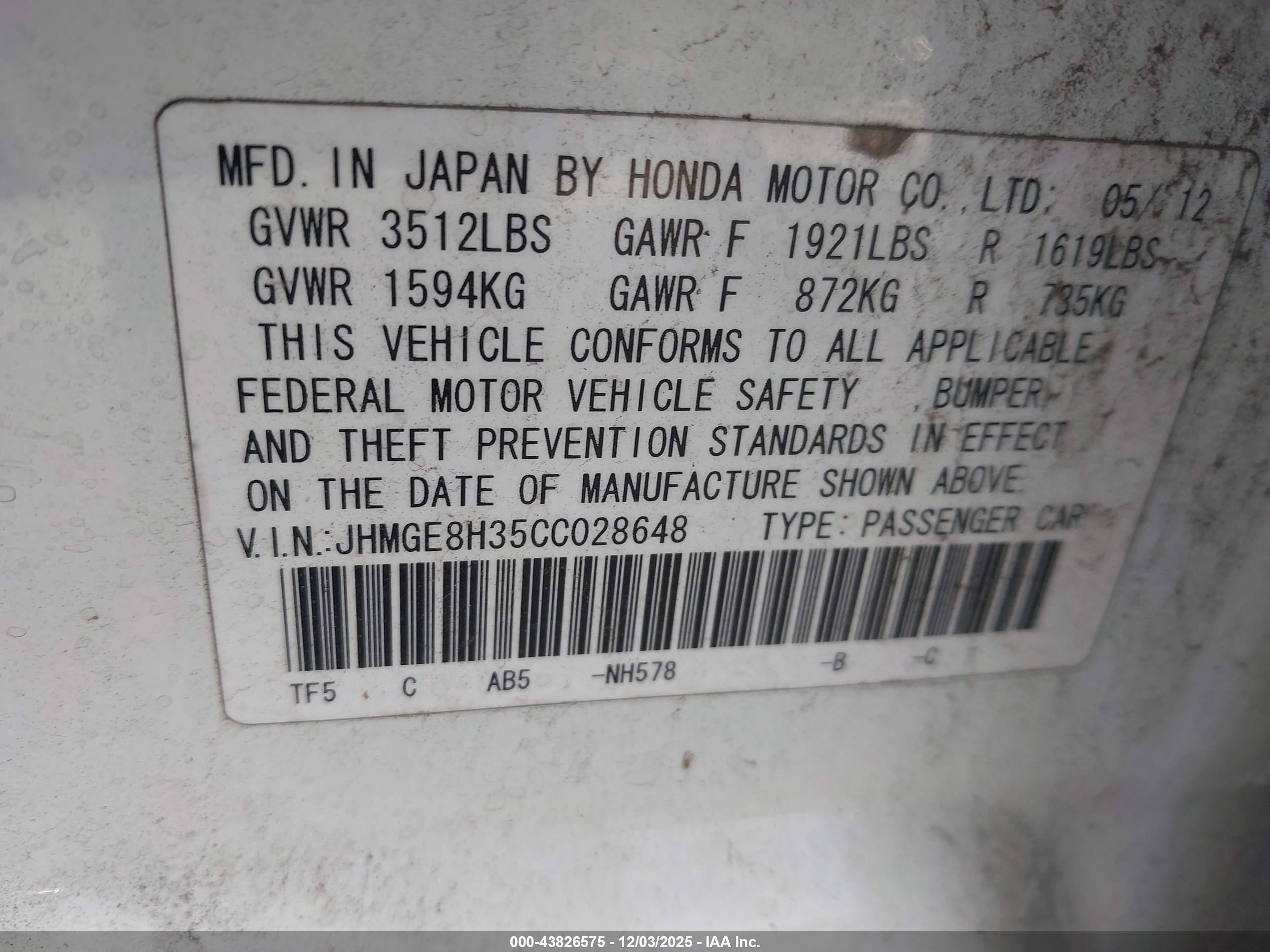 HONDA FIT image 9