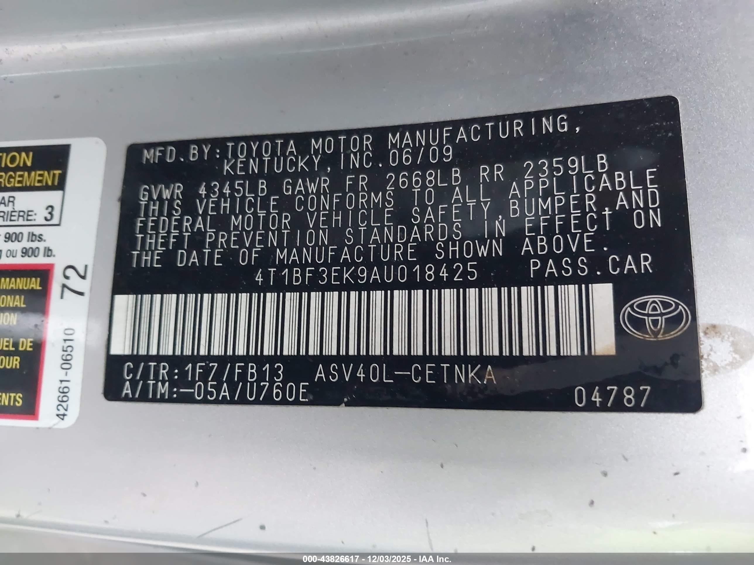 TOYOTA CAMRY image 9