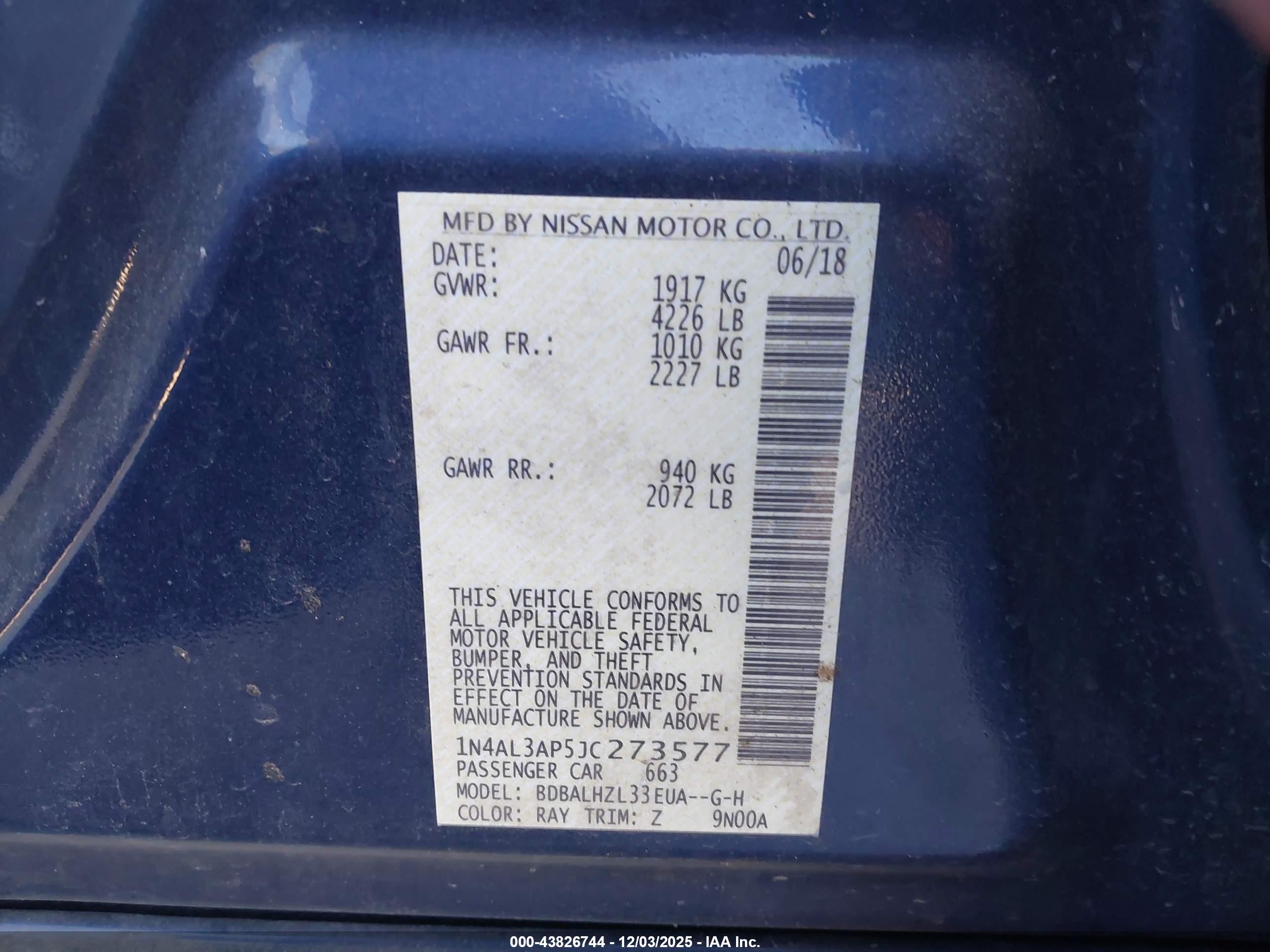 NISSAN ALTIMA image 9