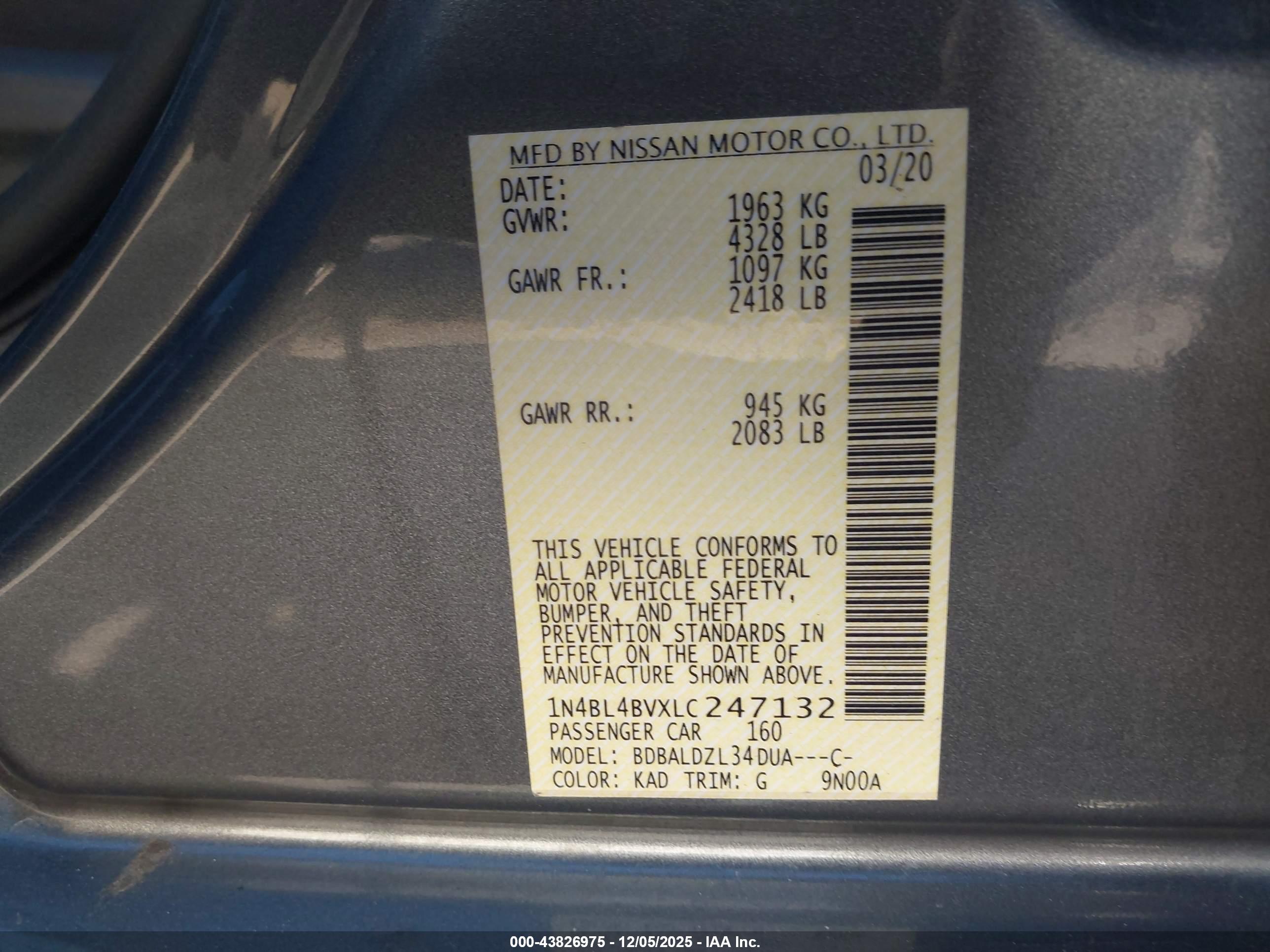 NISSAN ALTIMA image 9