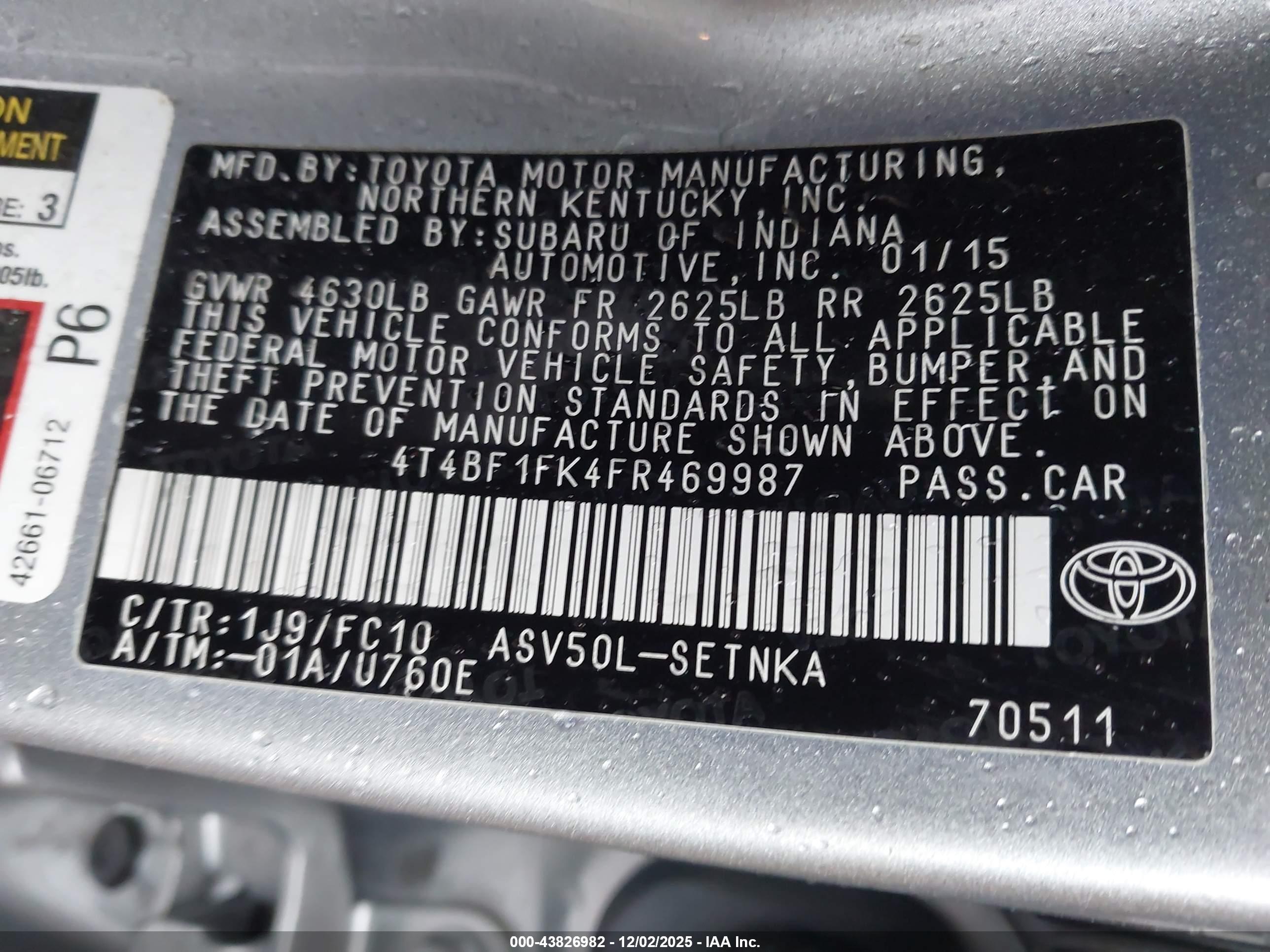 TOYOTA CAMRY image 9