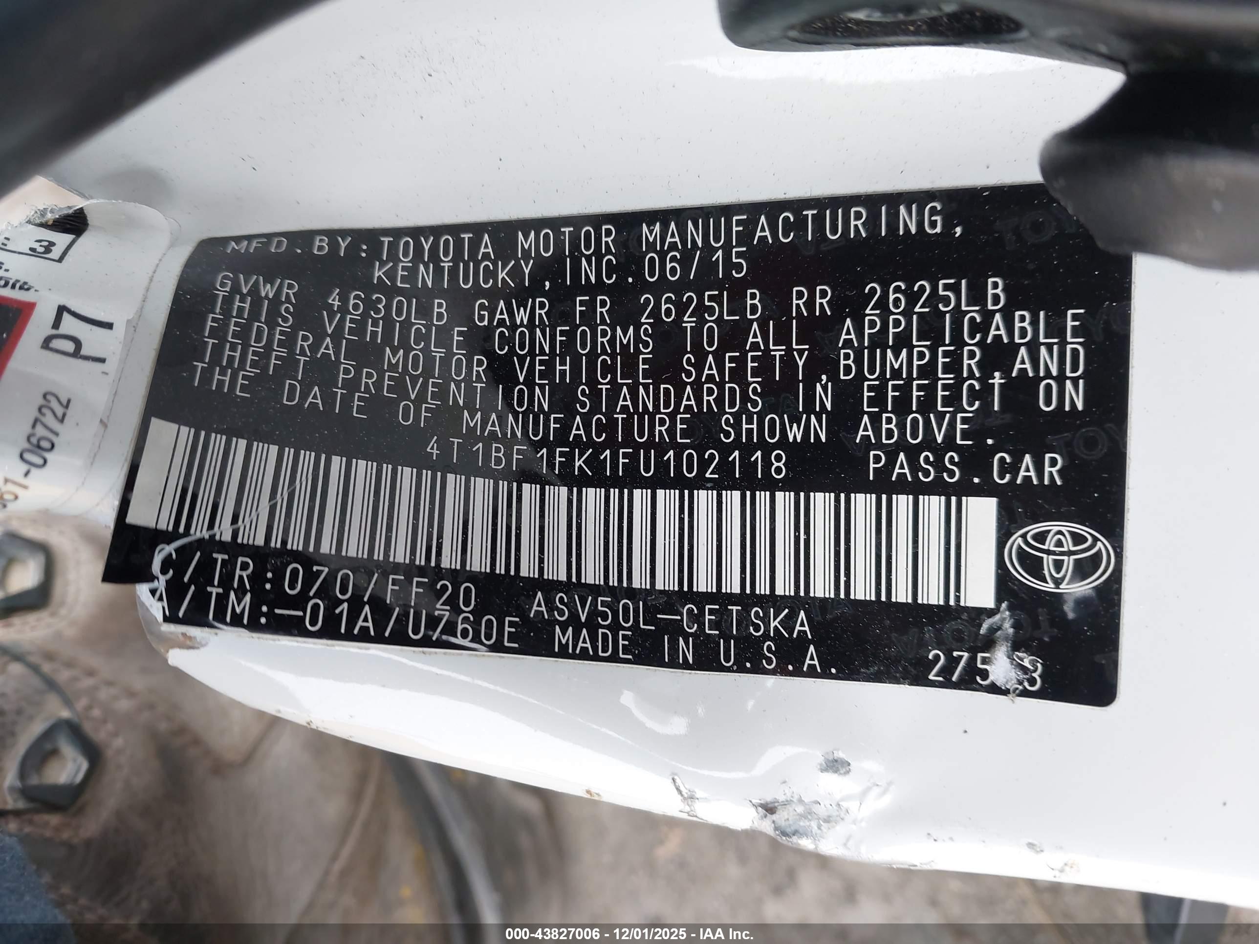 TOYOTA CAMRY image 9