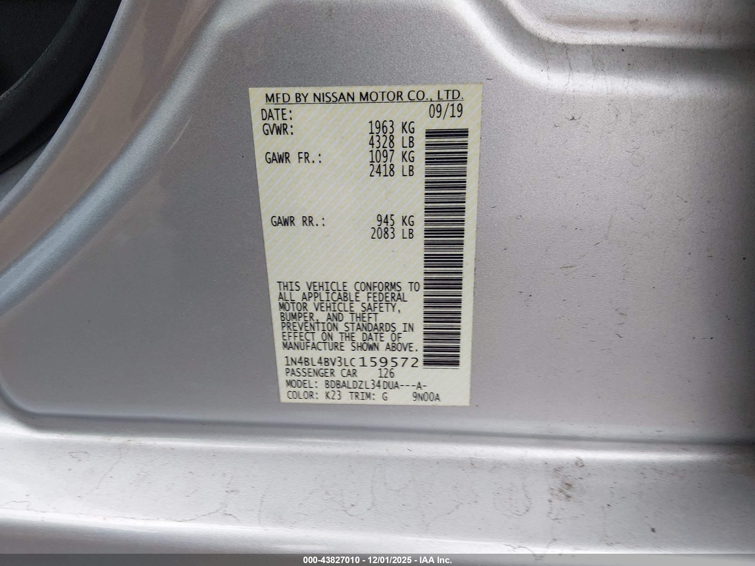 NISSAN ALTIMA image 9