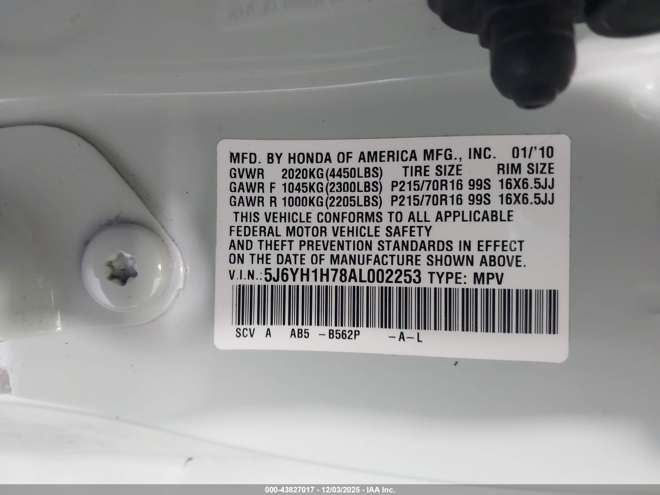 HONDA ELEMENT image 9