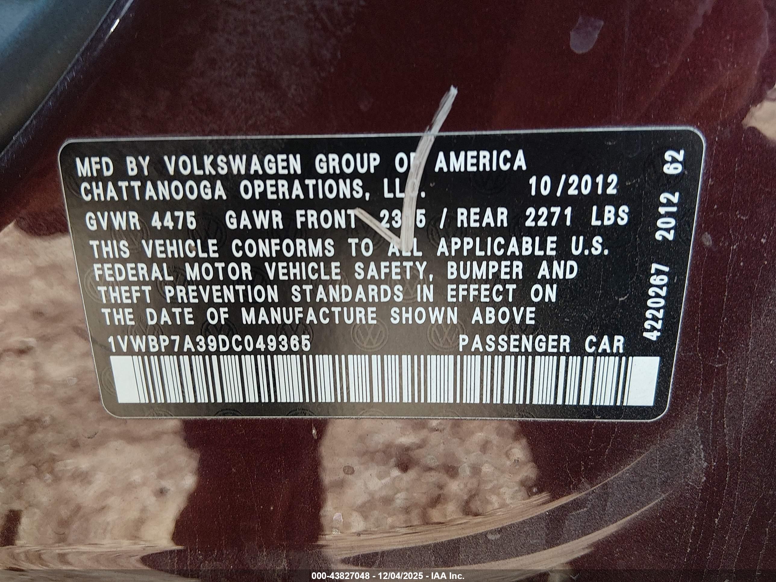 VOLKSWAGEN PASSAT image 9