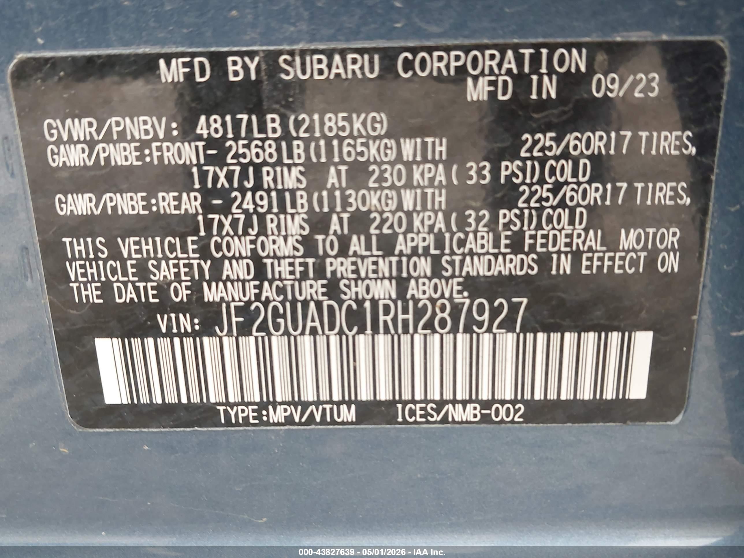 SUBARU CROSSTREK image 9