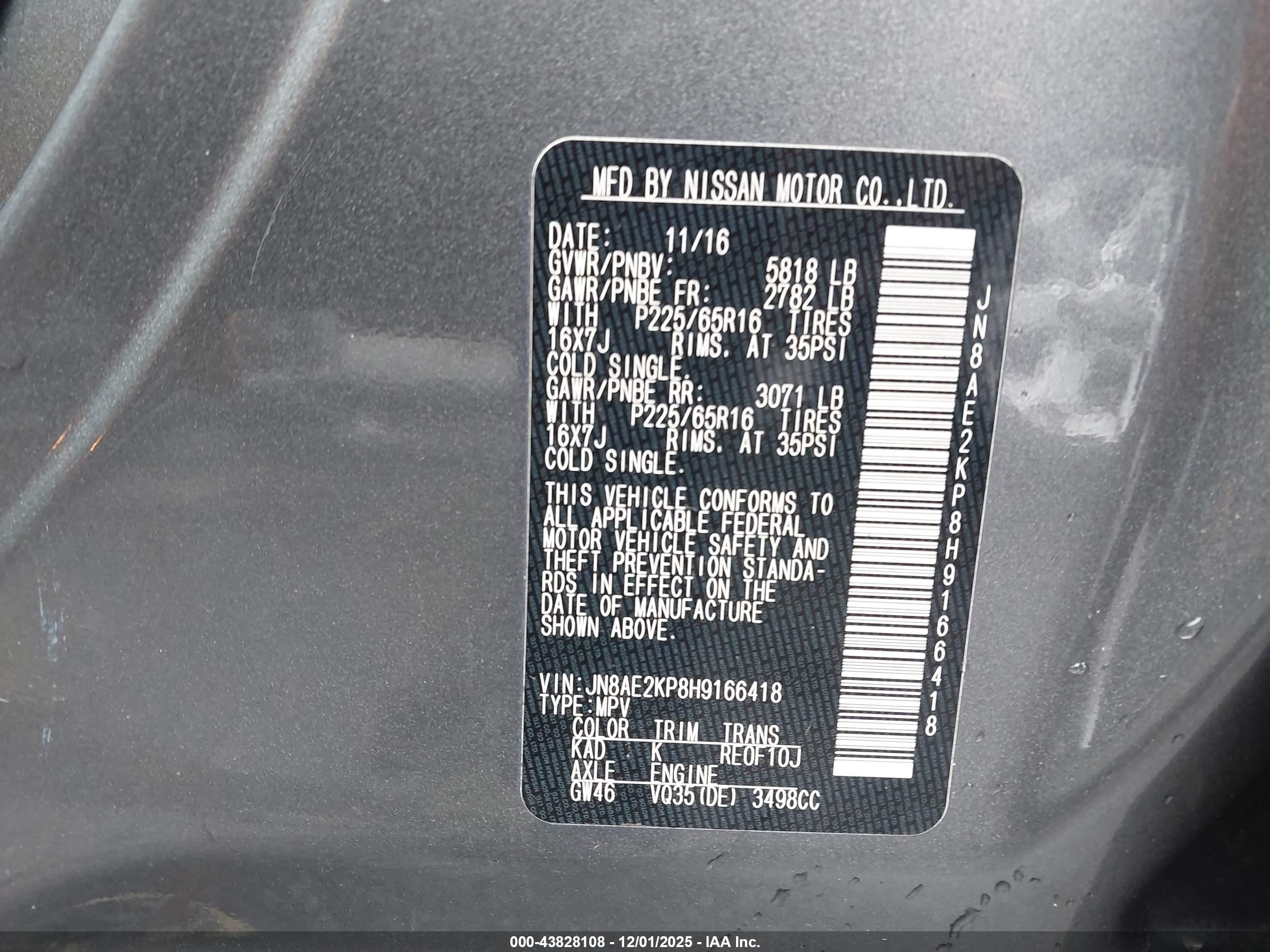 NISSAN QUEST image 9