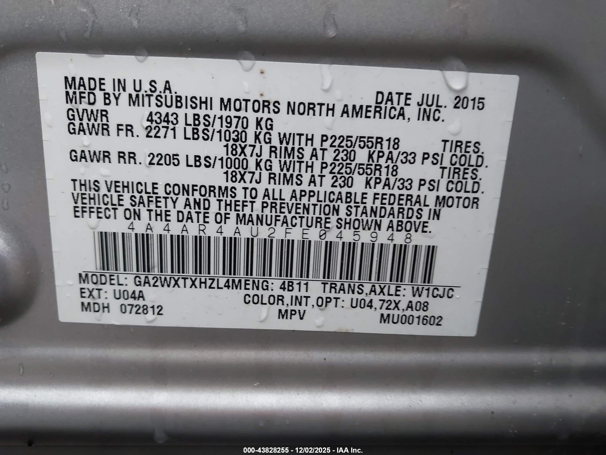 MITSUBISHI OUTLANDER image 9