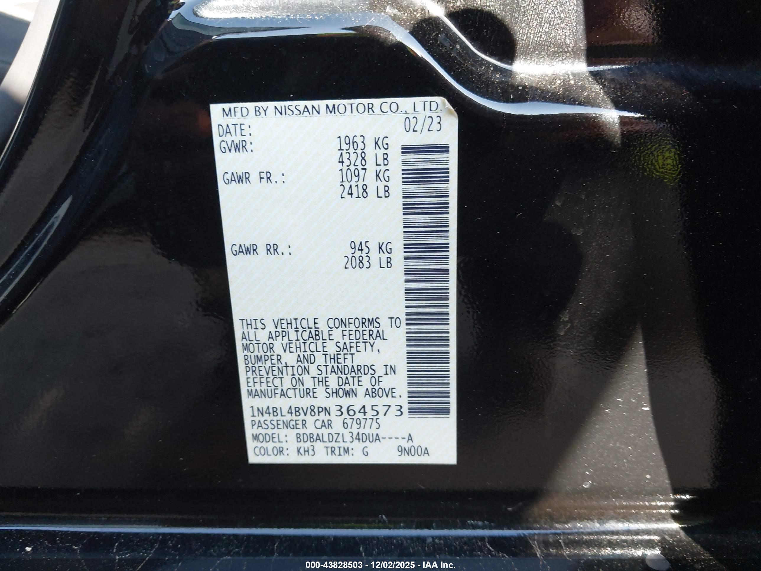NISSAN ALTIMA image 9