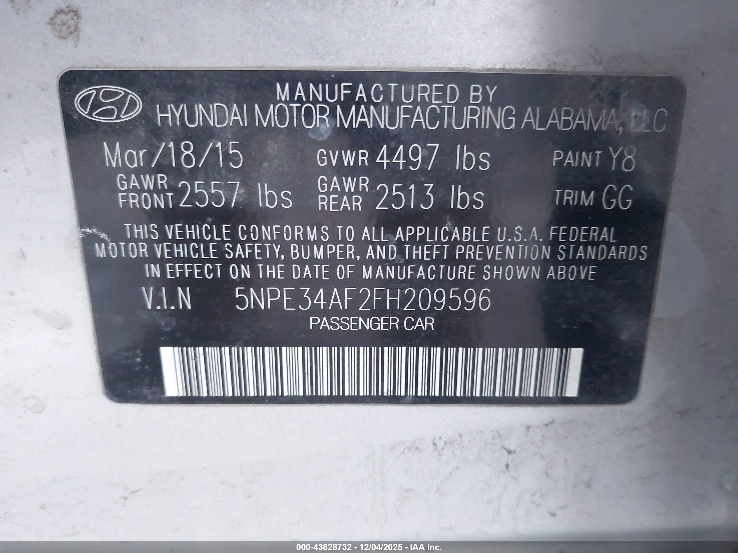 HYUNDAI SONATA image 9