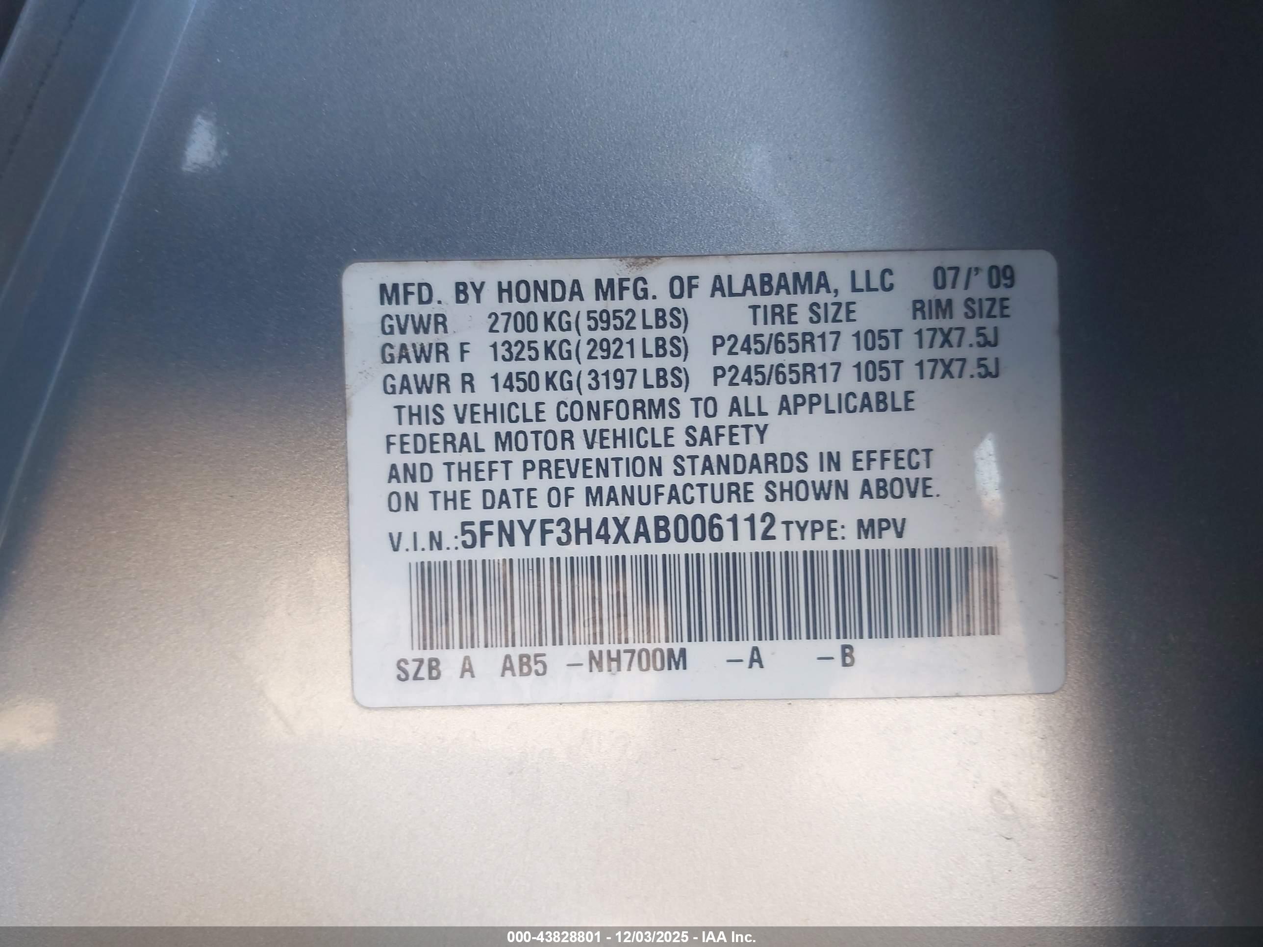 HONDA PILOT image 9
