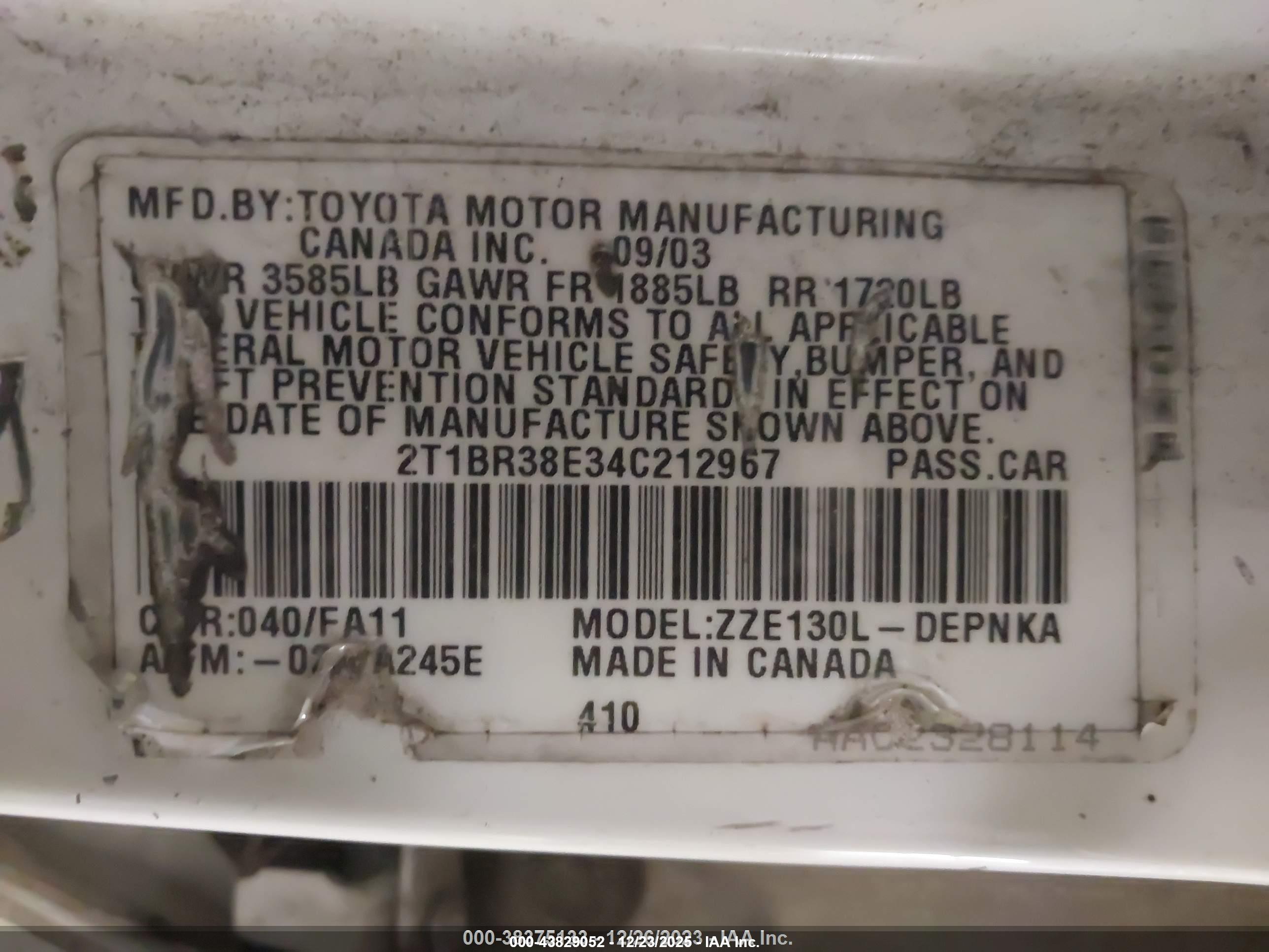 TOYOTA COROLLA image 9