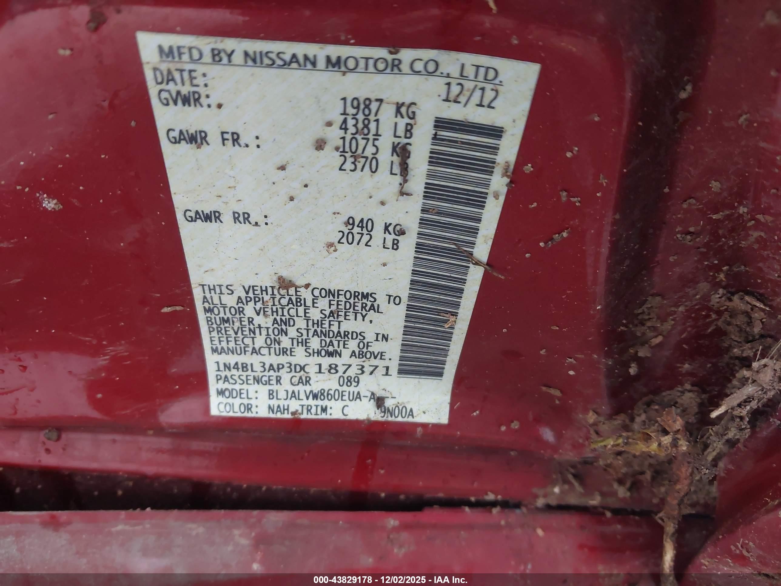 NISSAN ALTIMA image 9