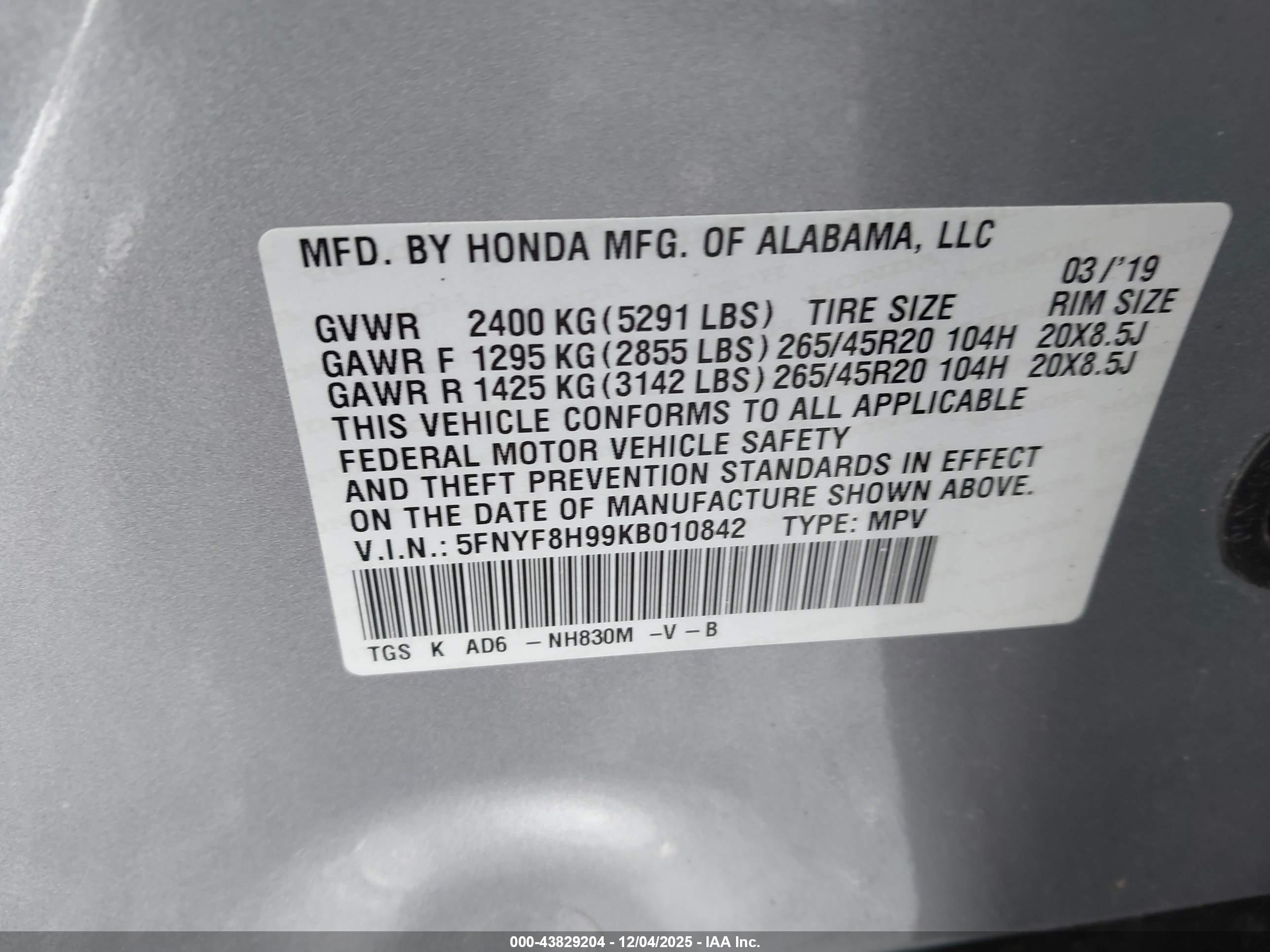 HONDA PASSPORT image 9
