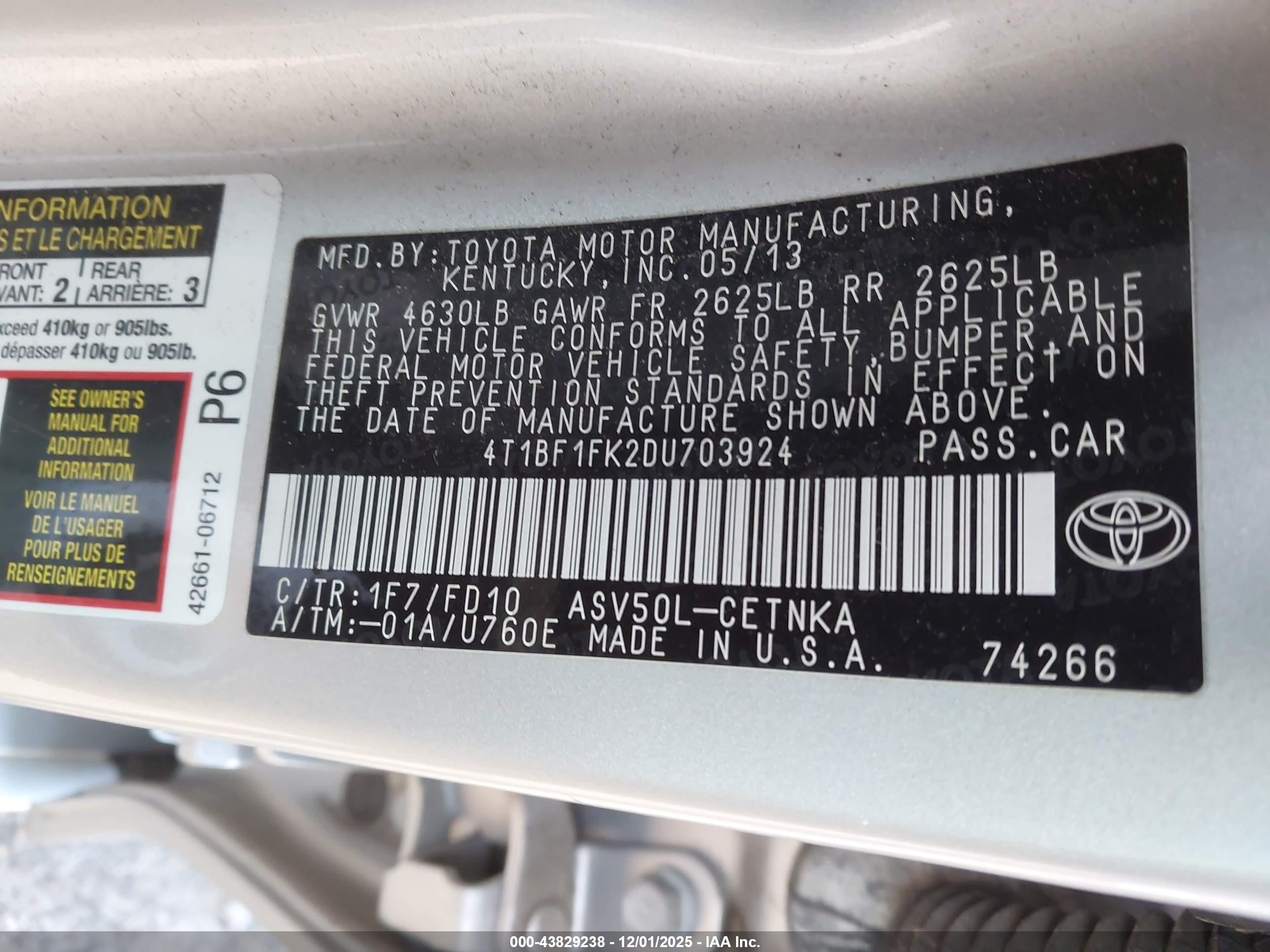 TOYOTA CAMRY image 9