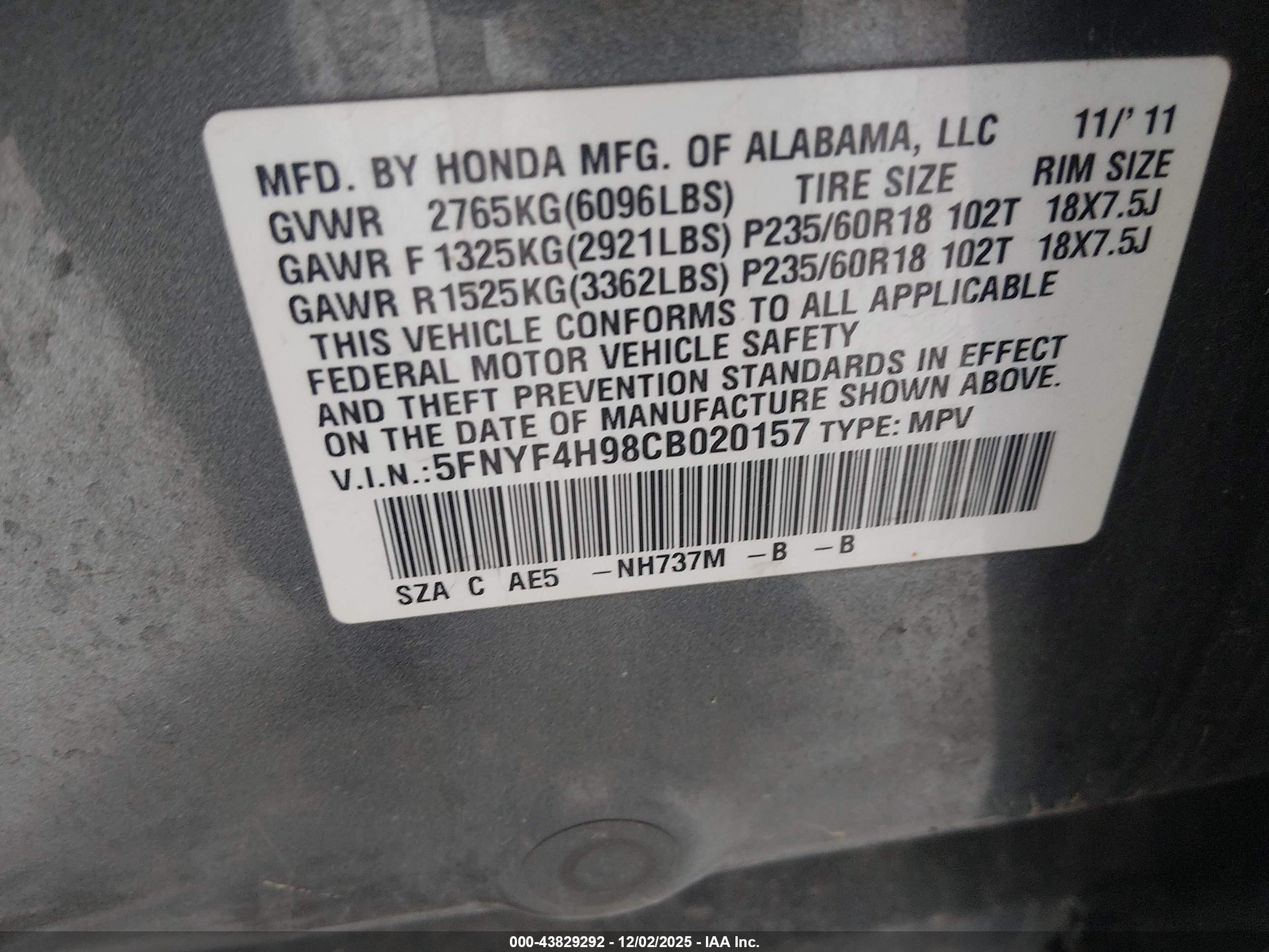 HONDA PILOT image 9