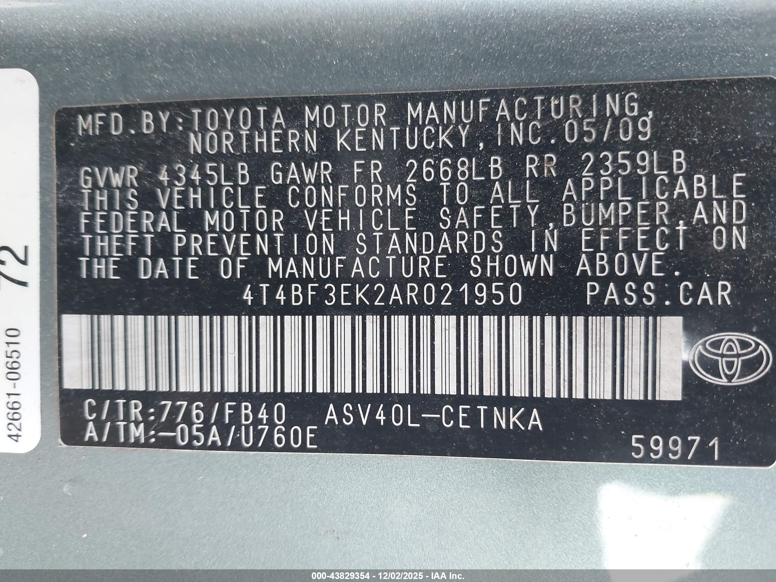 TOYOTA CAMRY image 9
