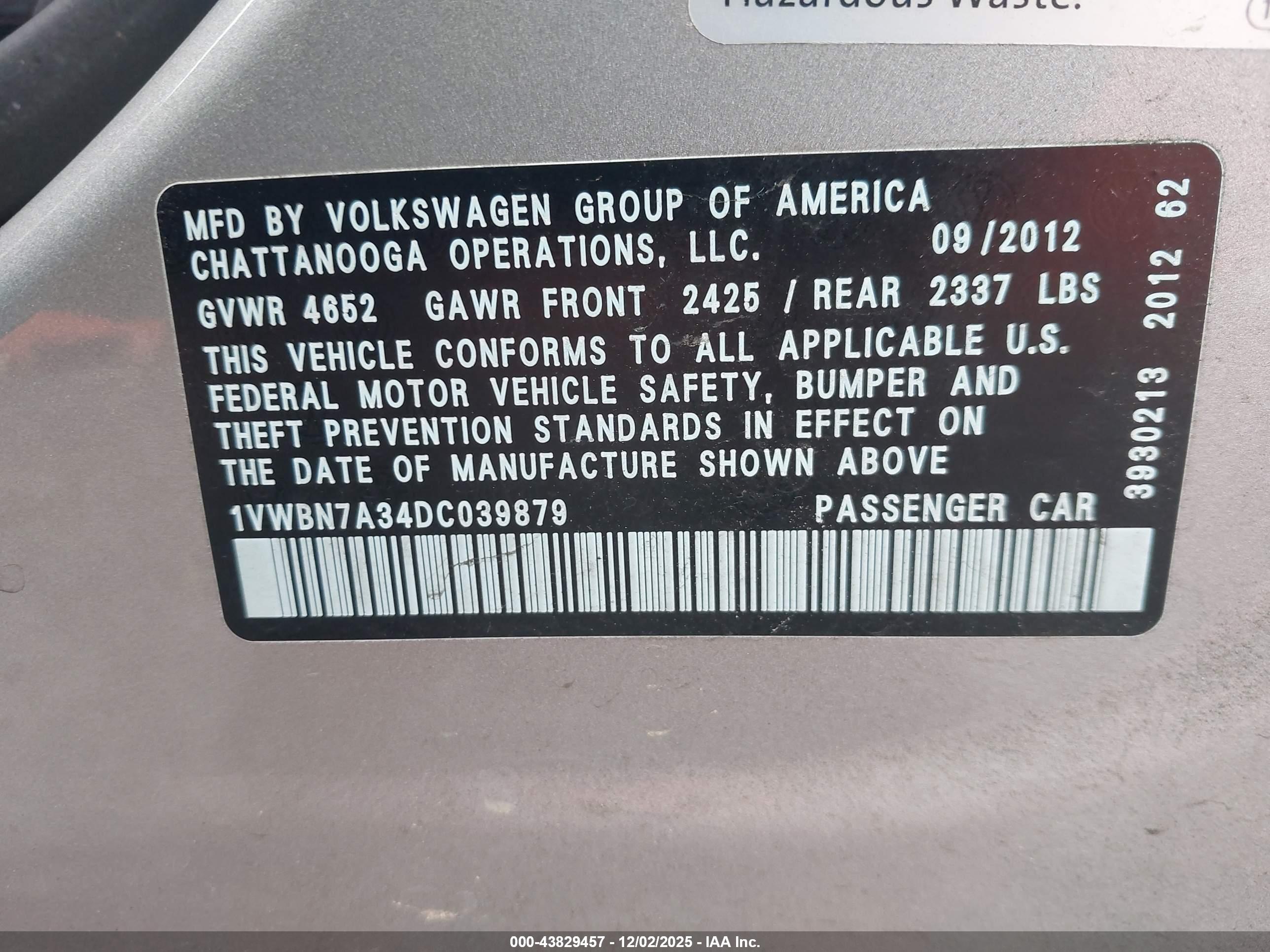 VOLKSWAGEN PASSAT image 9