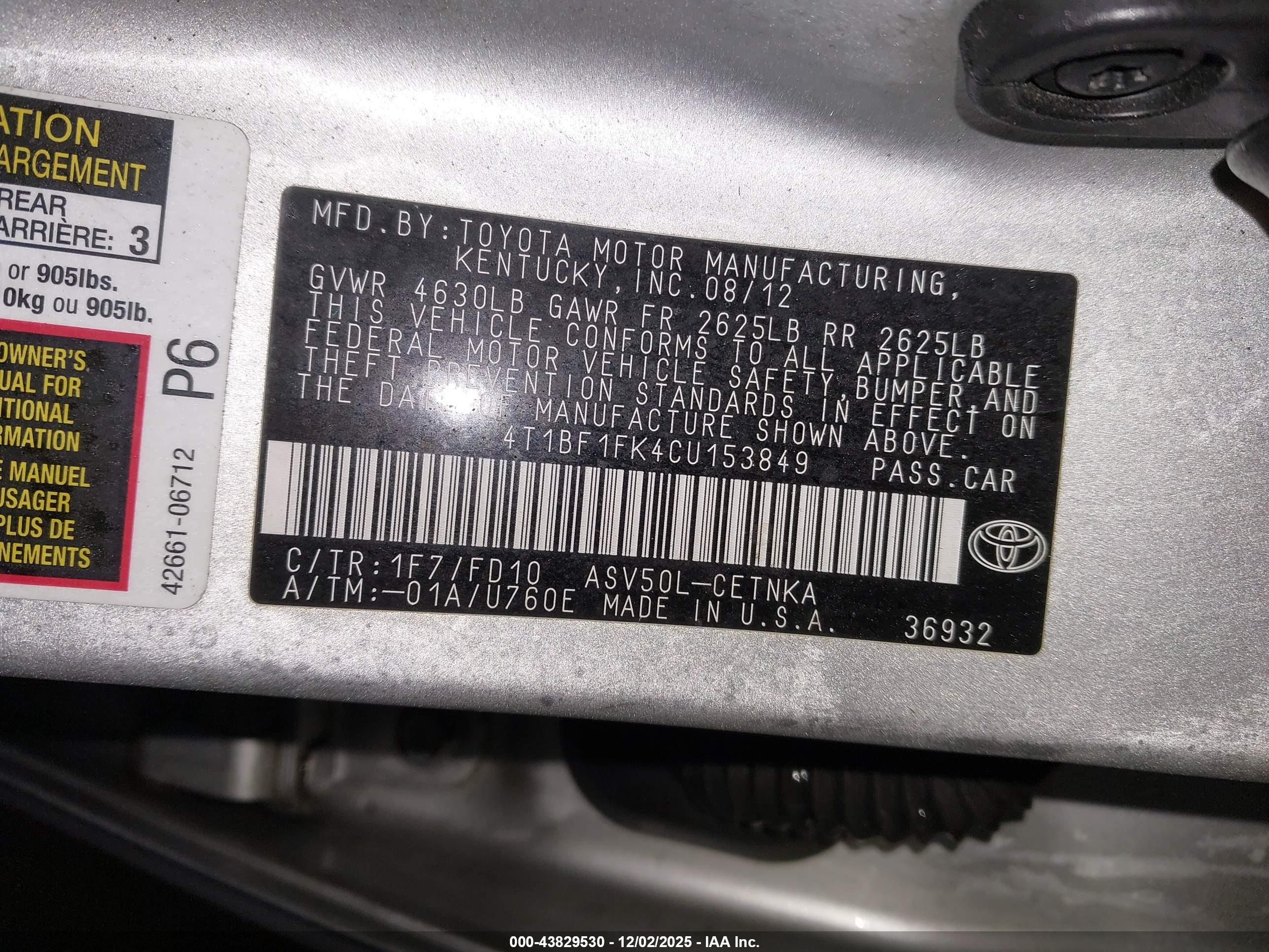 TOYOTA CAMRY image 9
