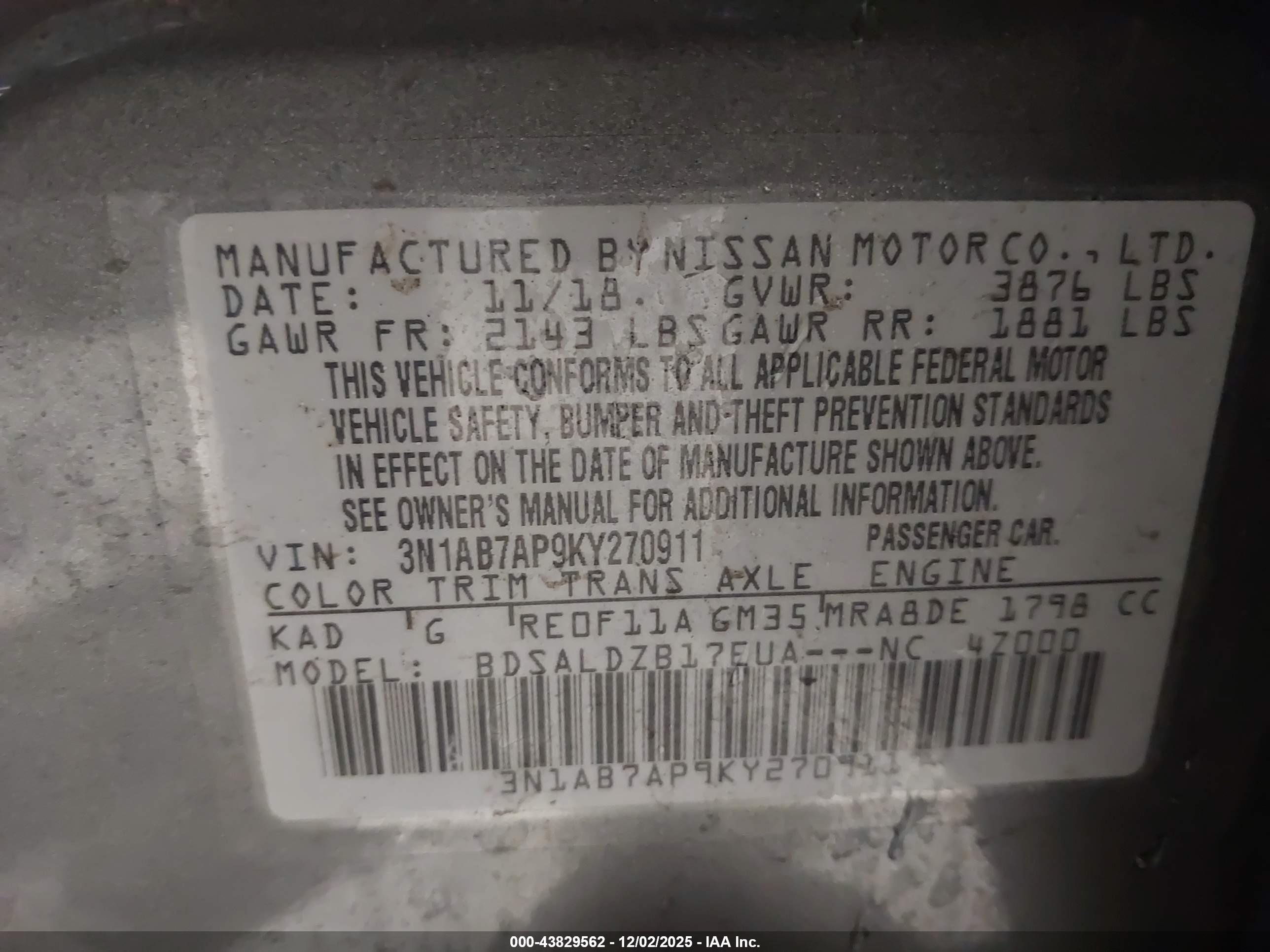 NISSAN SENTRA image 9