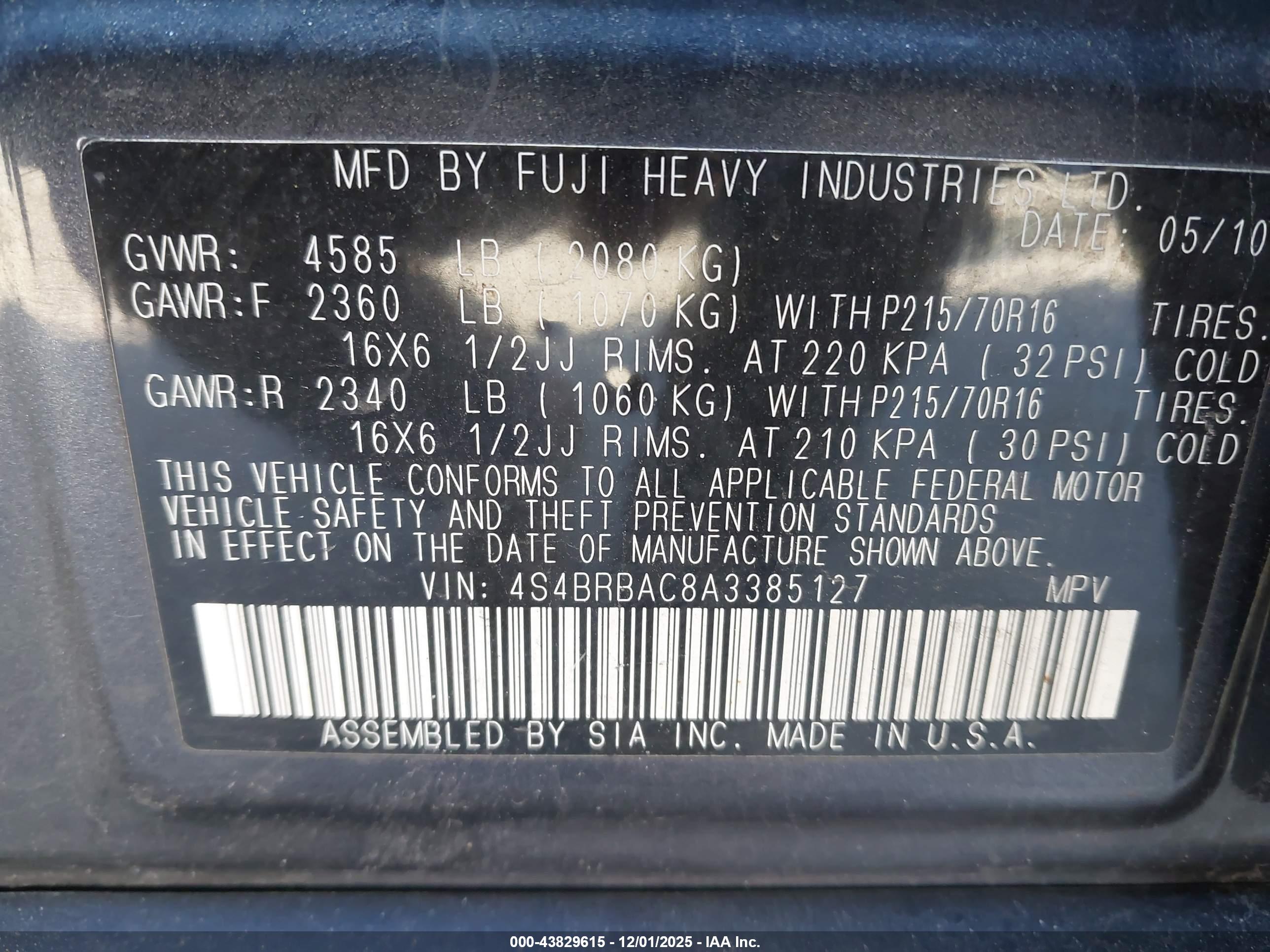 SUBARU OUTBACK image 9