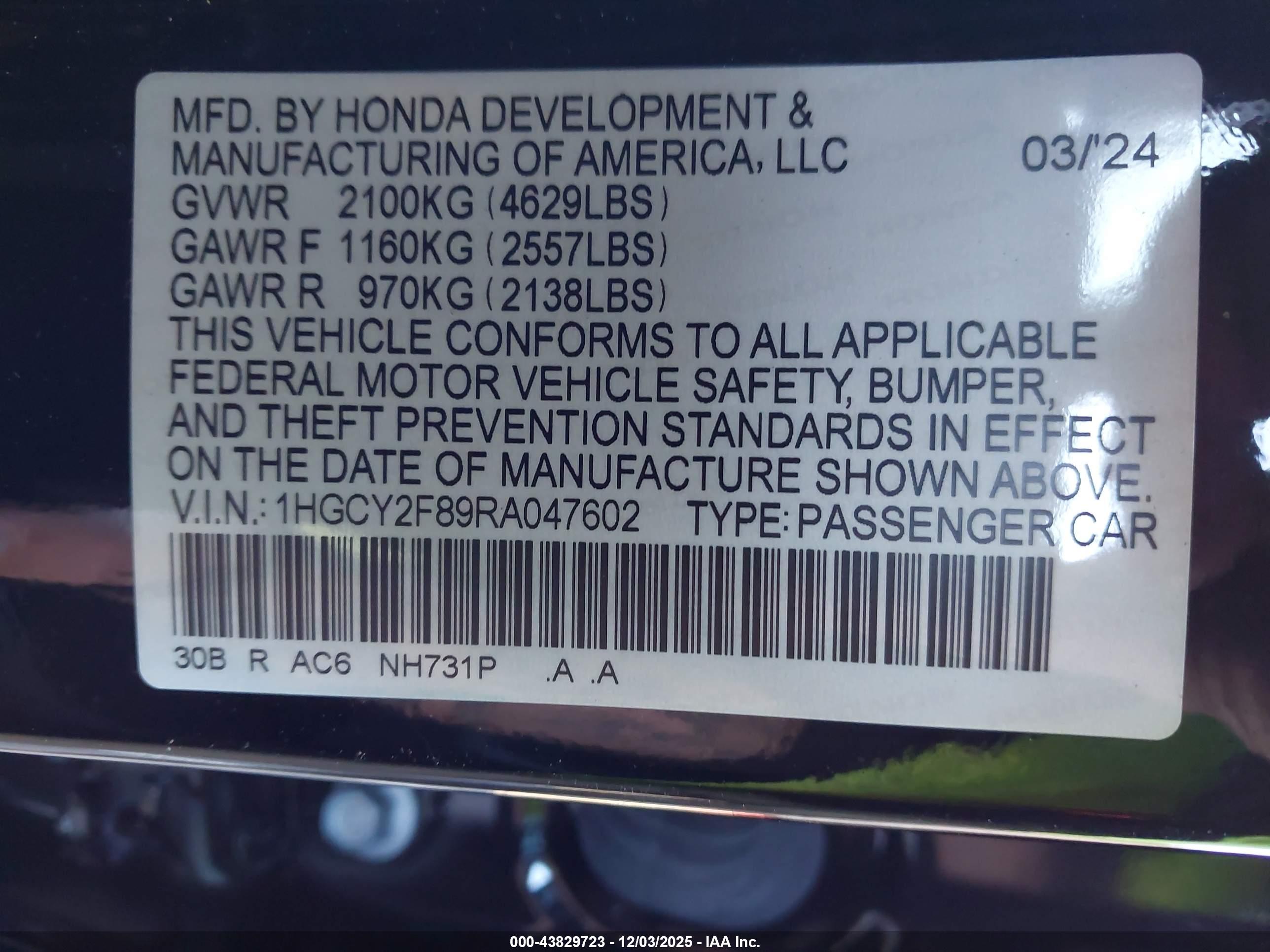 HONDA ACCORD image 9