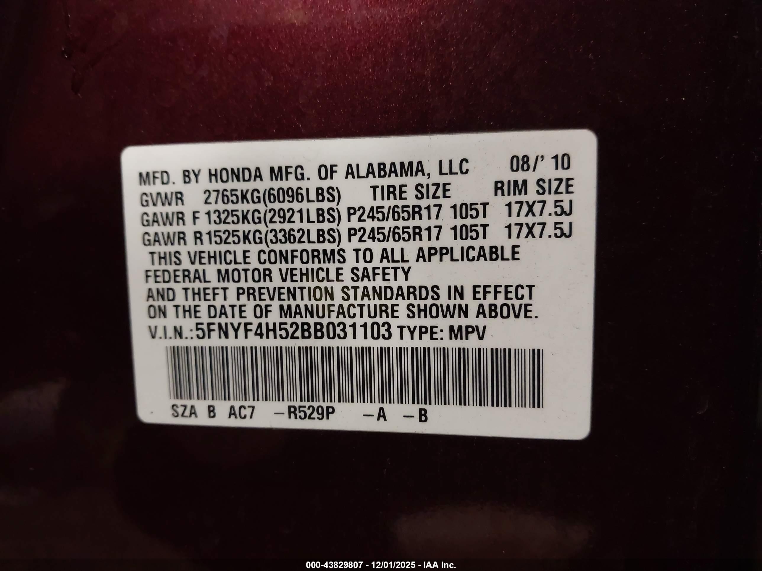 HONDA PILOT image 9