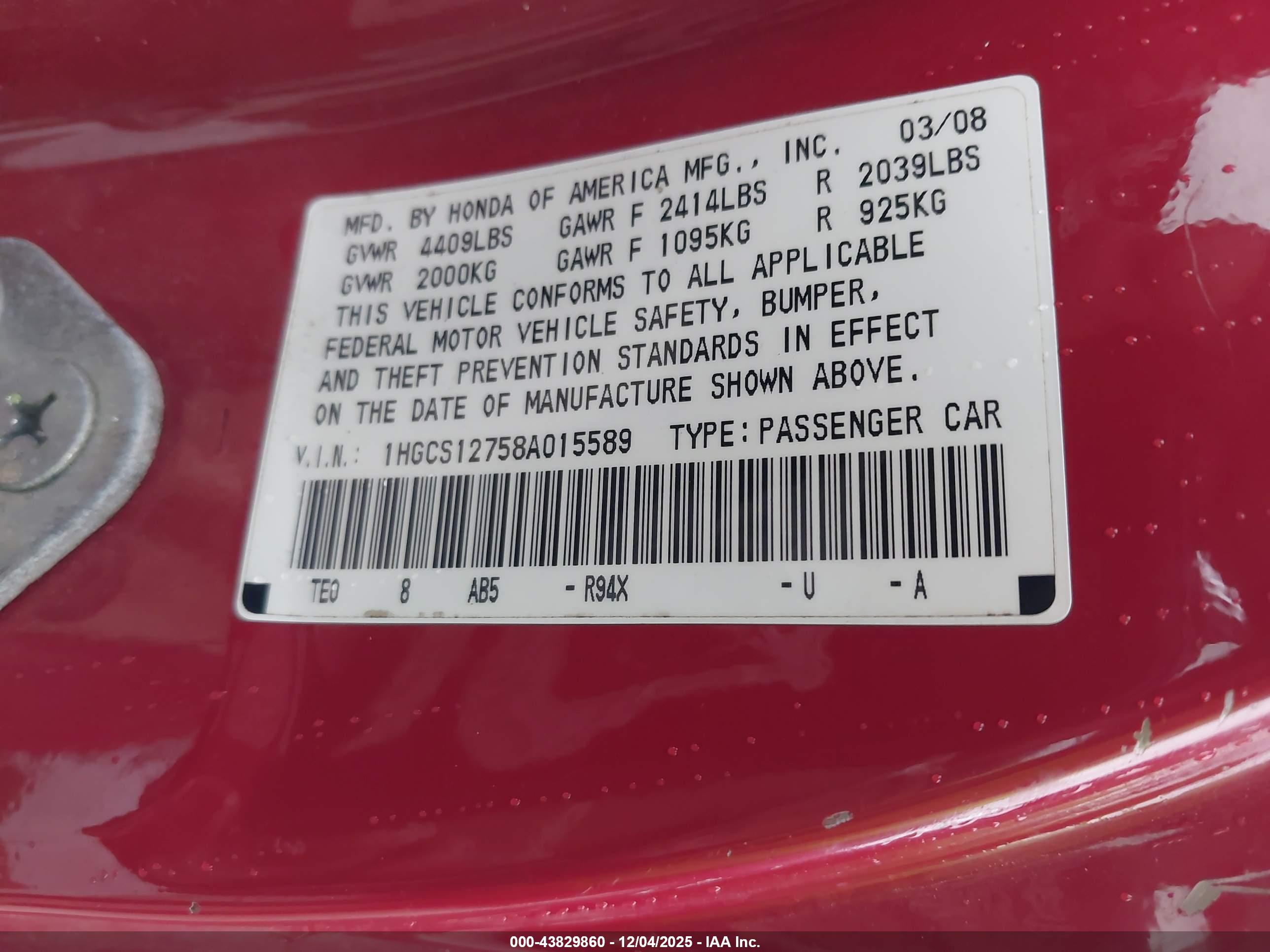 HONDA ACCORD image 9