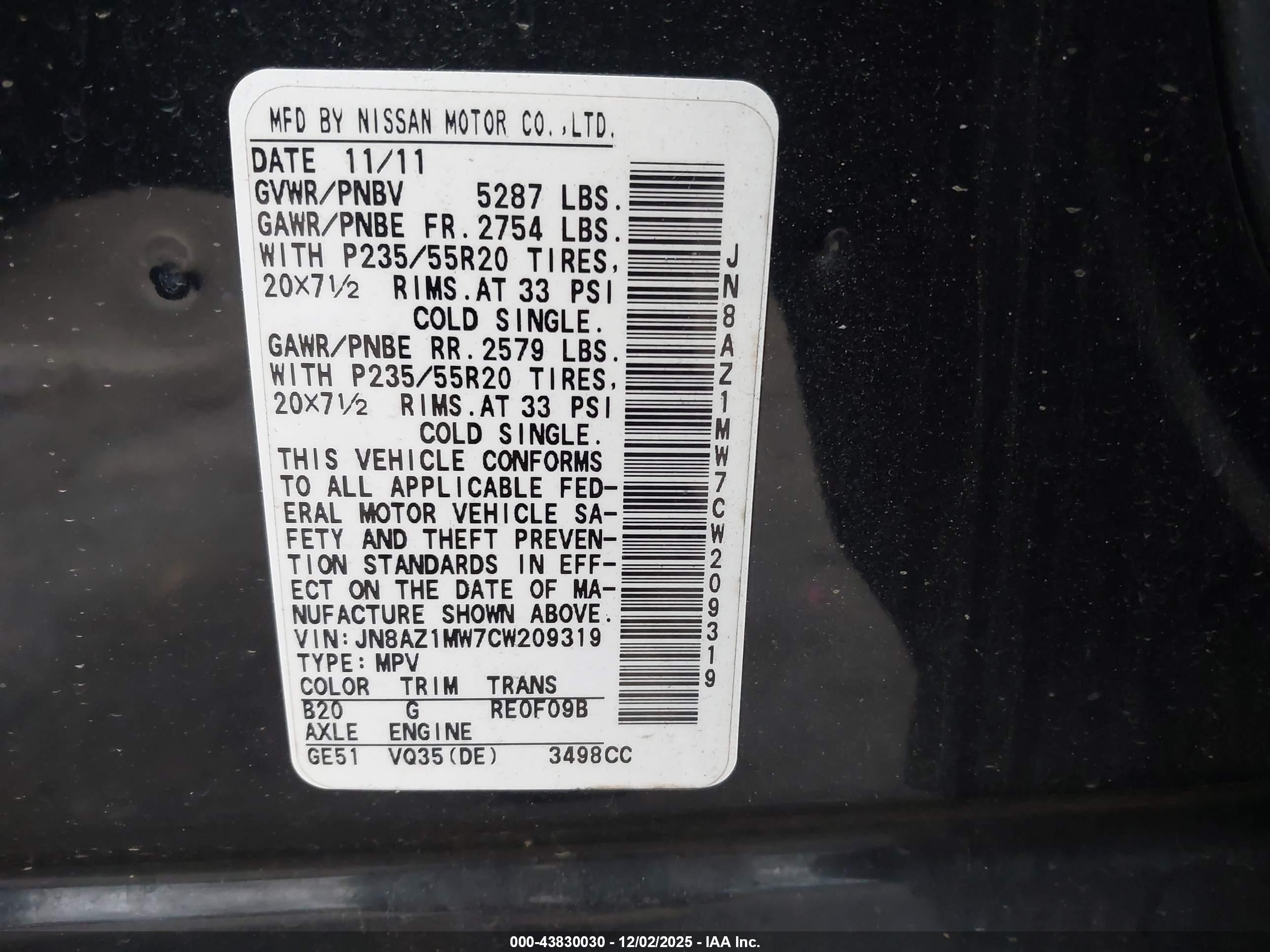 NISSAN MURANO image 9