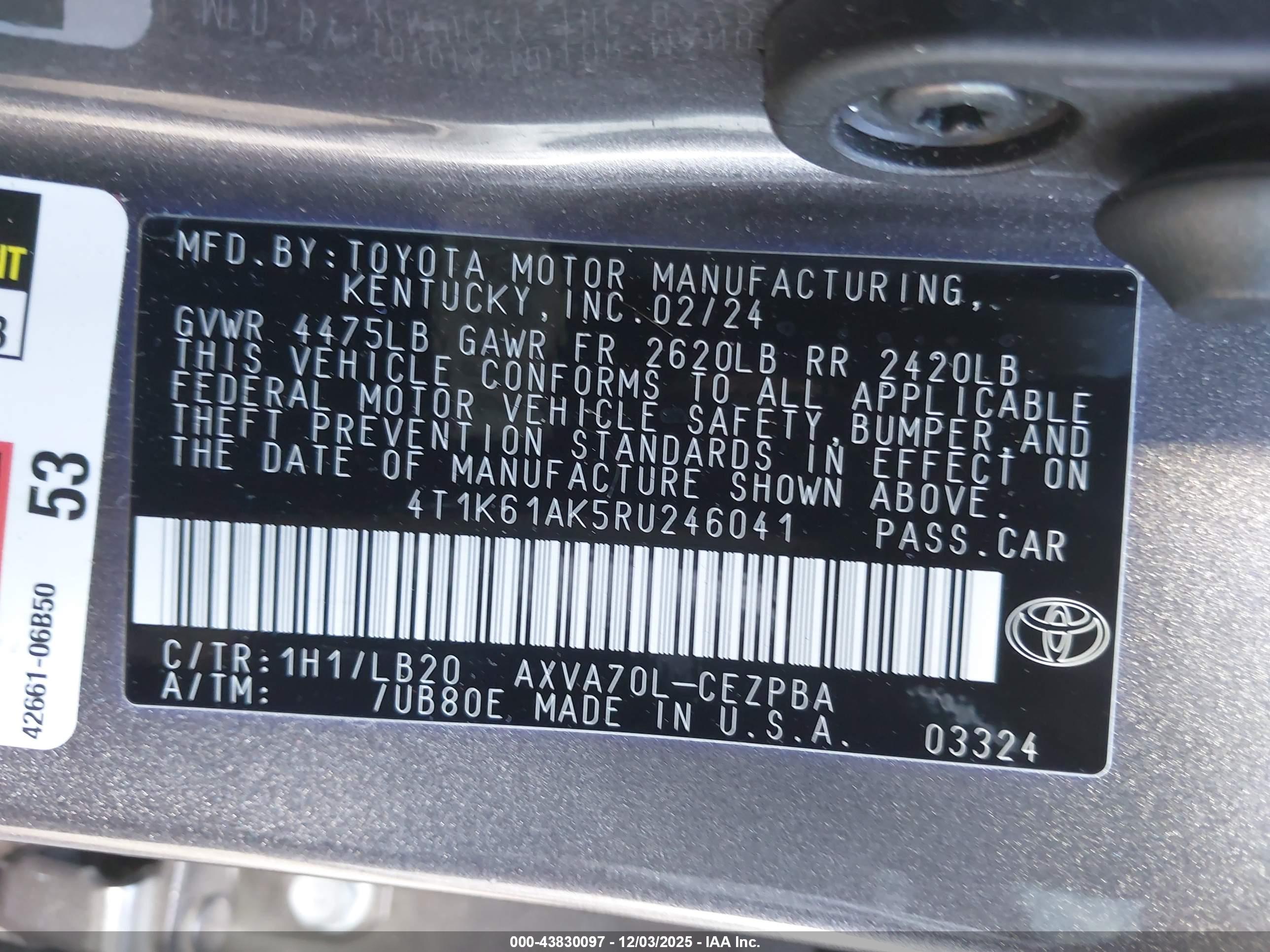 TOYOTA CAMRY image 9