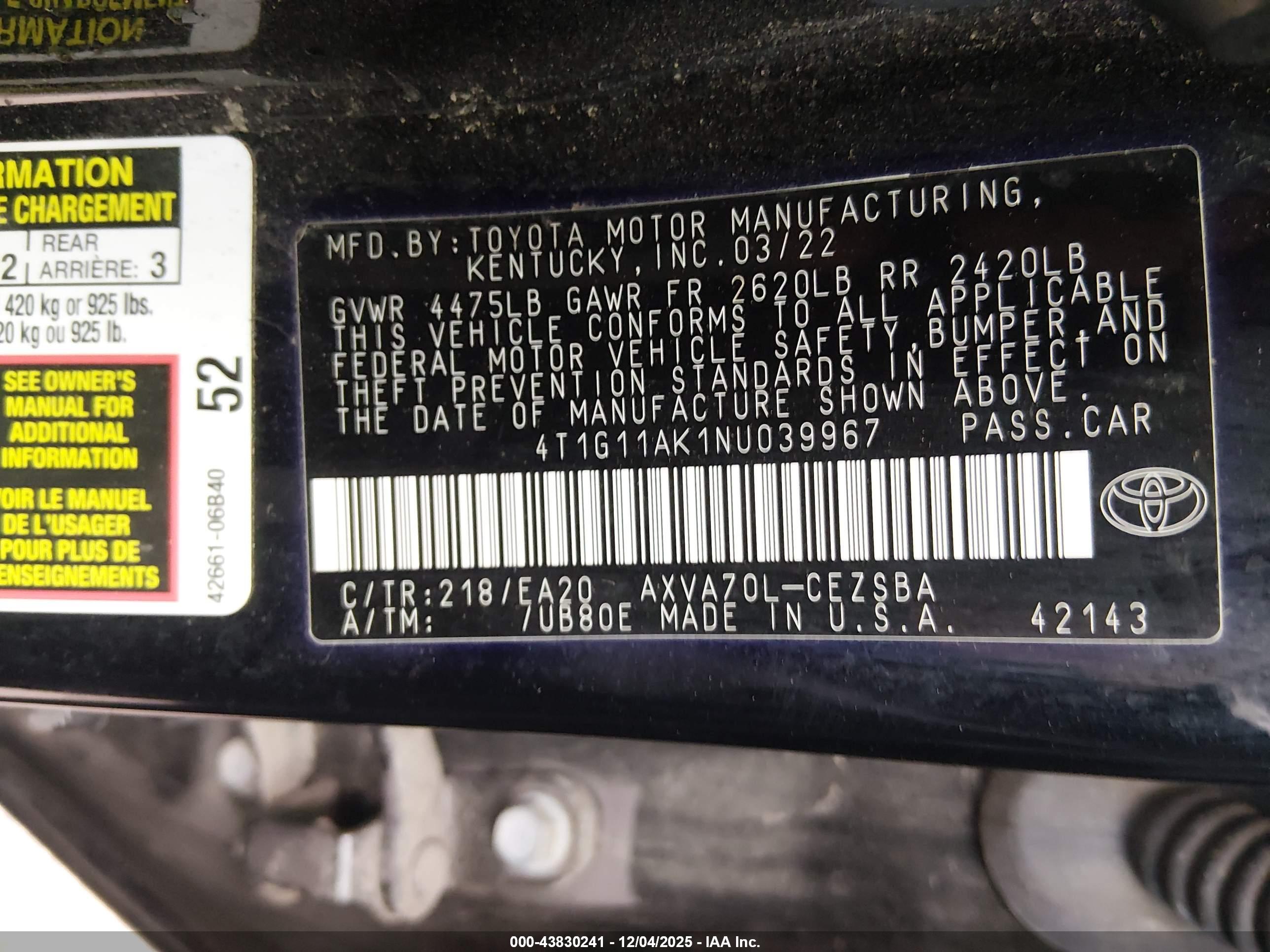 TOYOTA CAMRY image 9