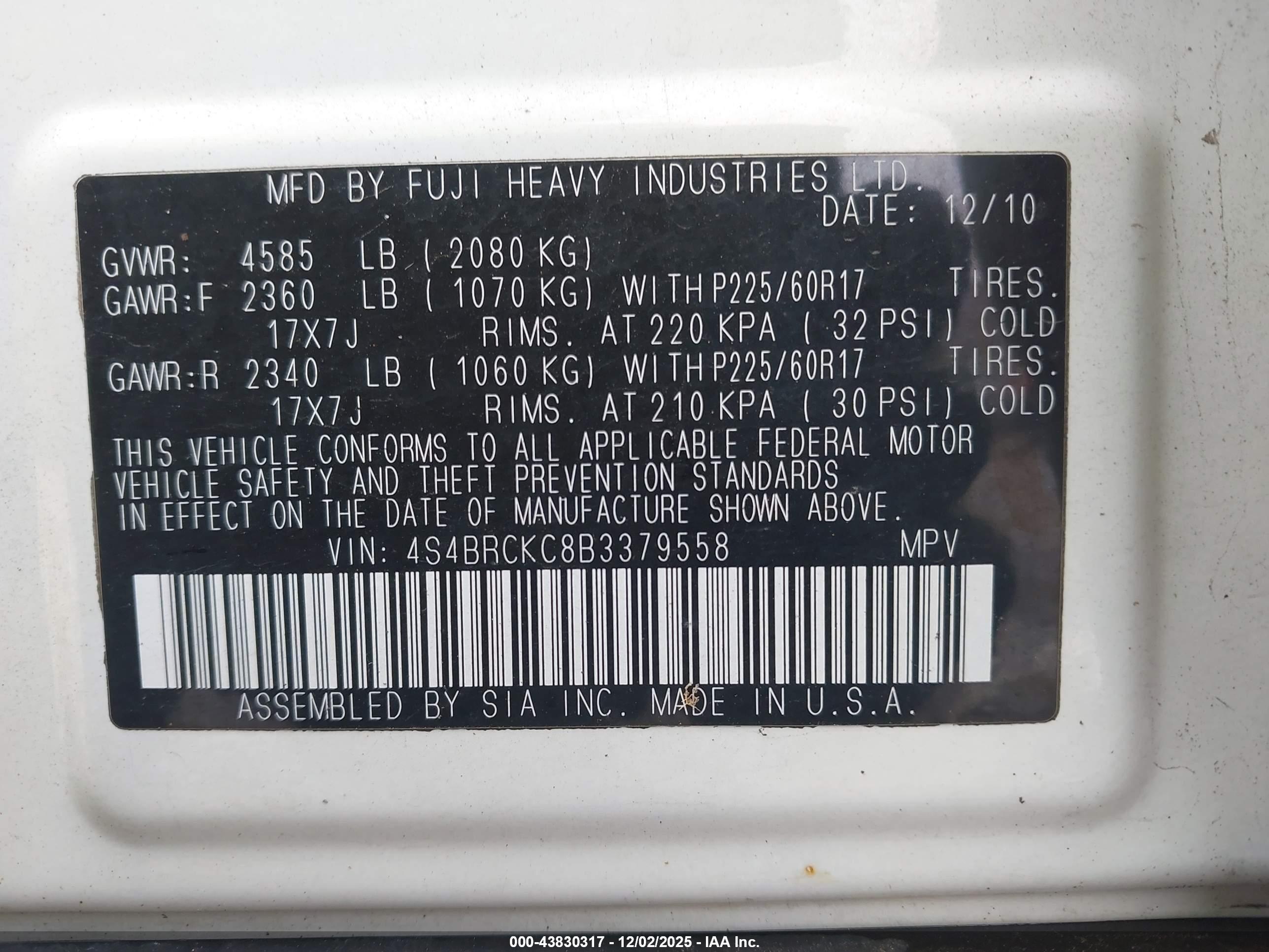 SUBARU OUTBACK image 9