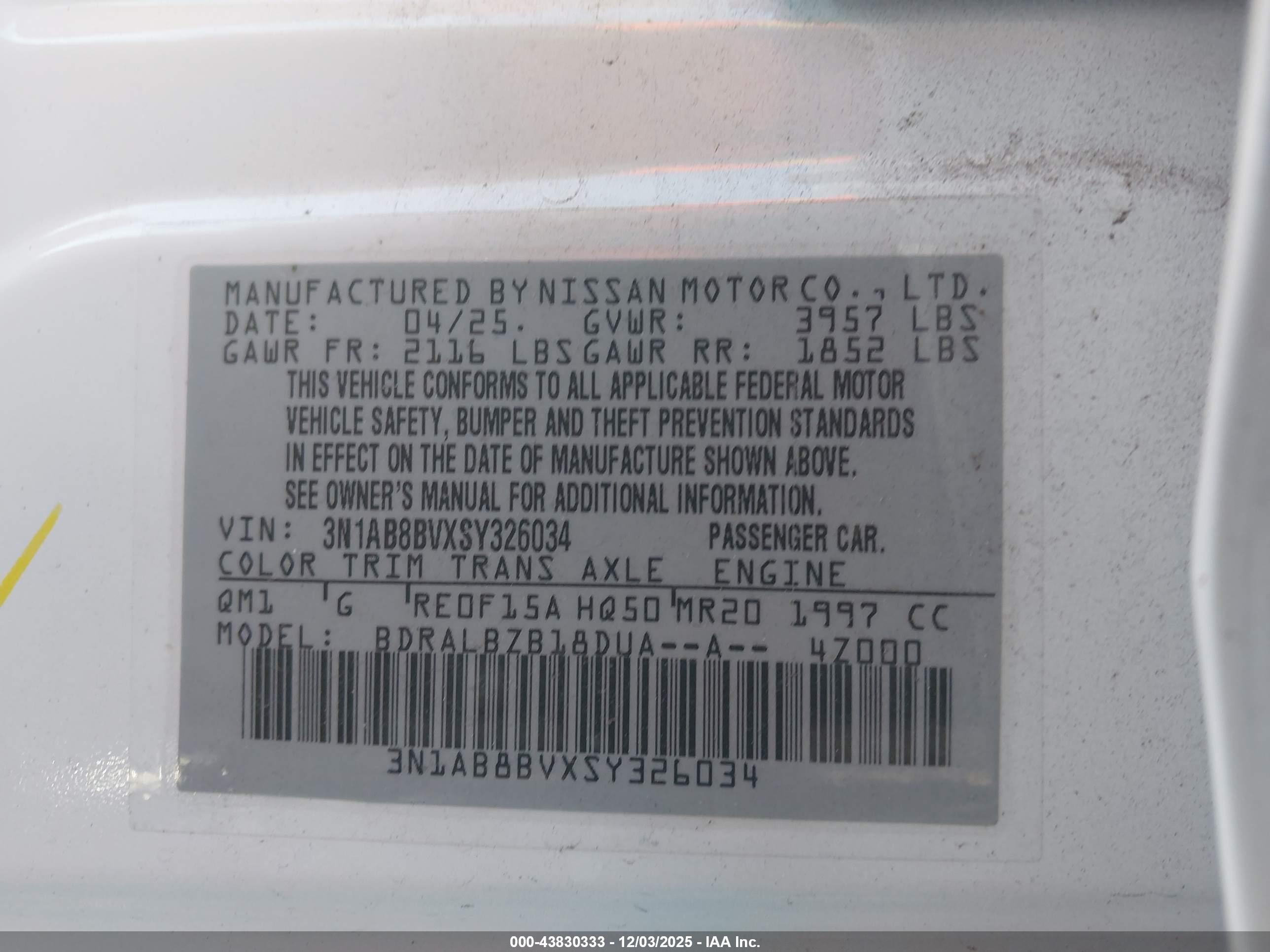 NISSAN SENTRA image 9