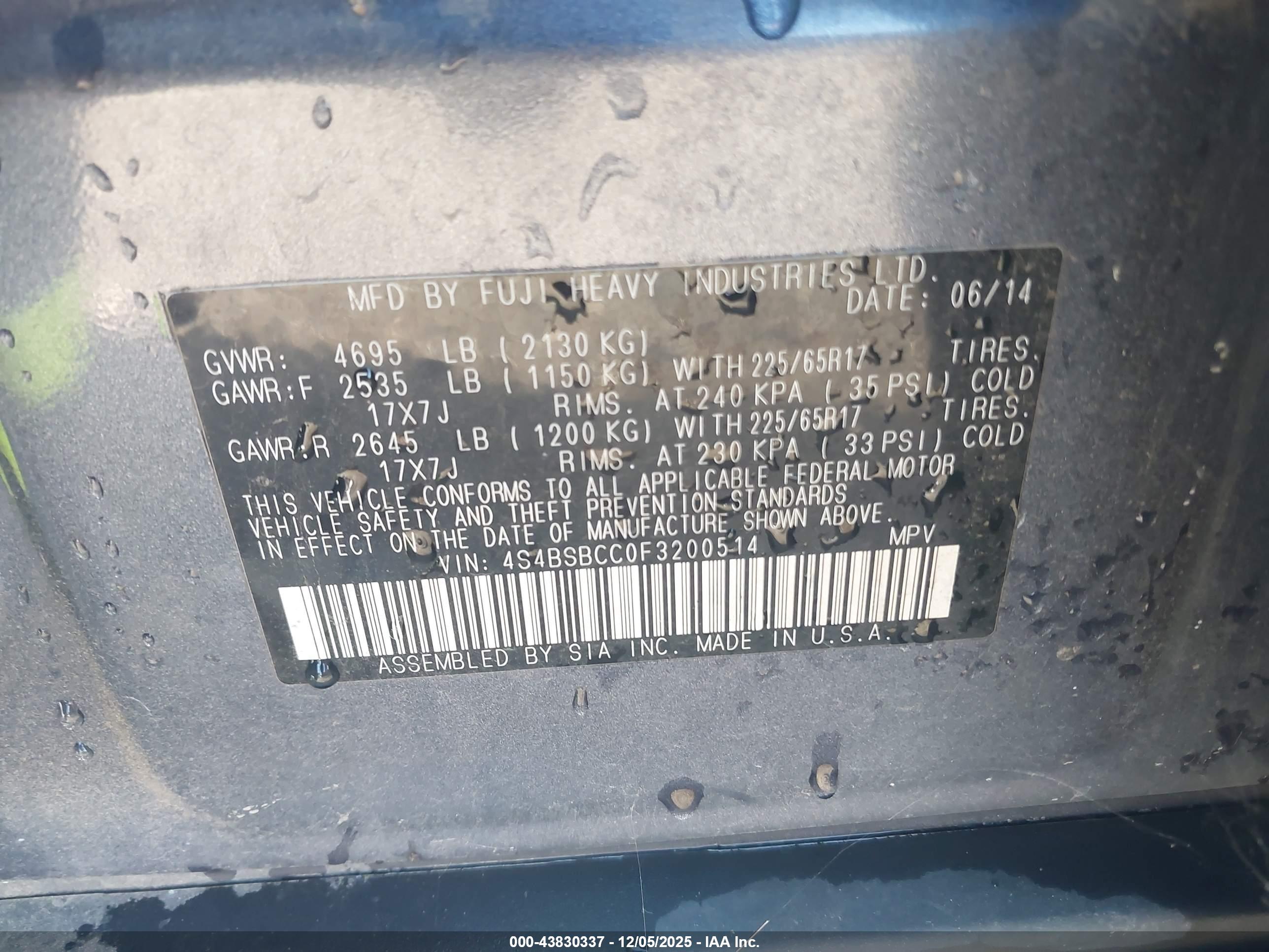 SUBARU OUTBACK image 9