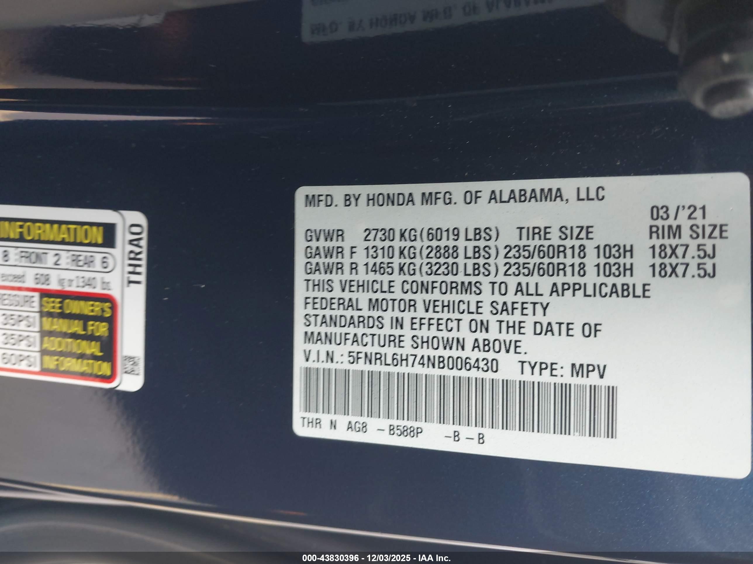 HONDA ODYSSEY image 9