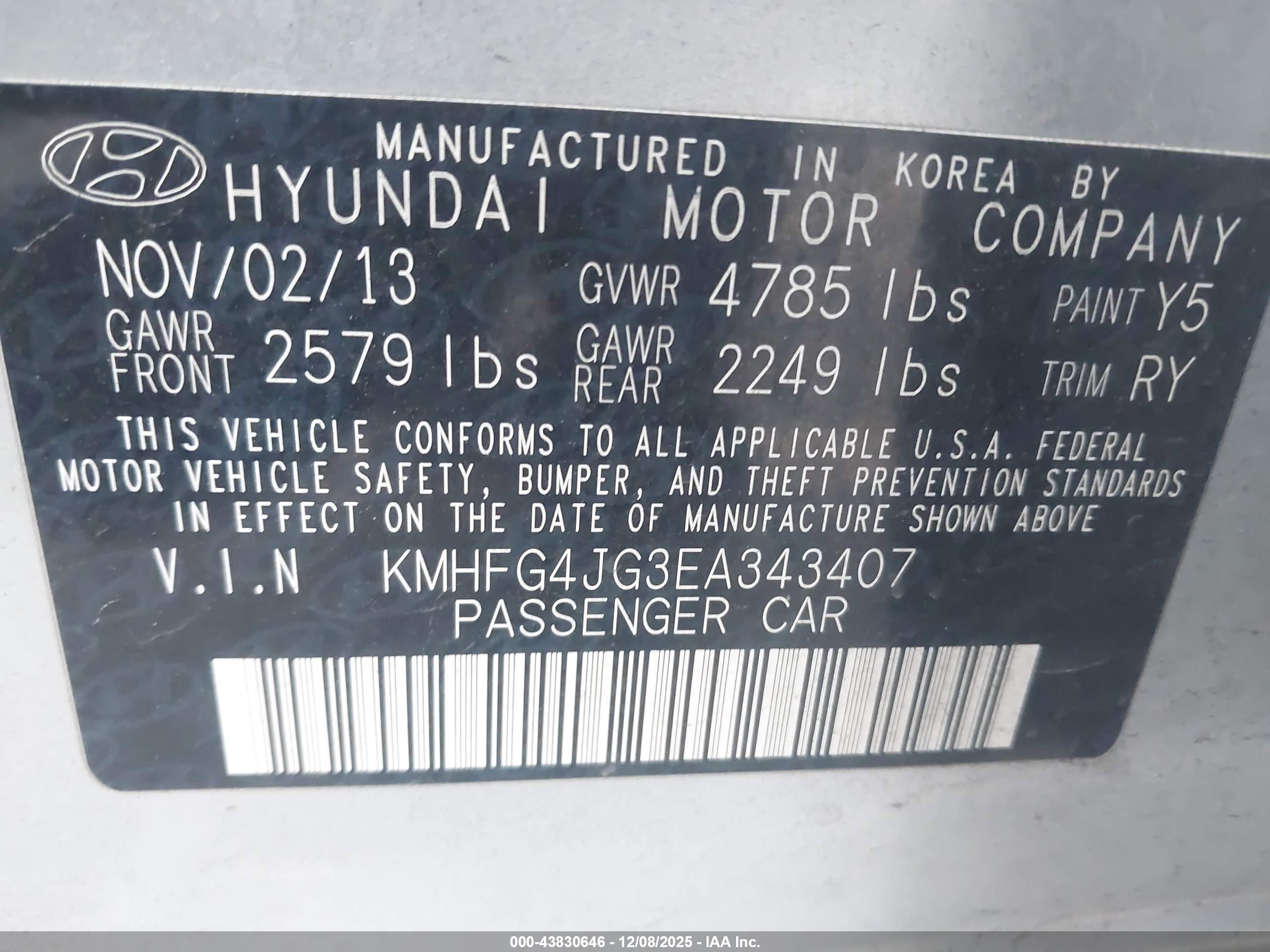 HYUNDAI AZERA image 9