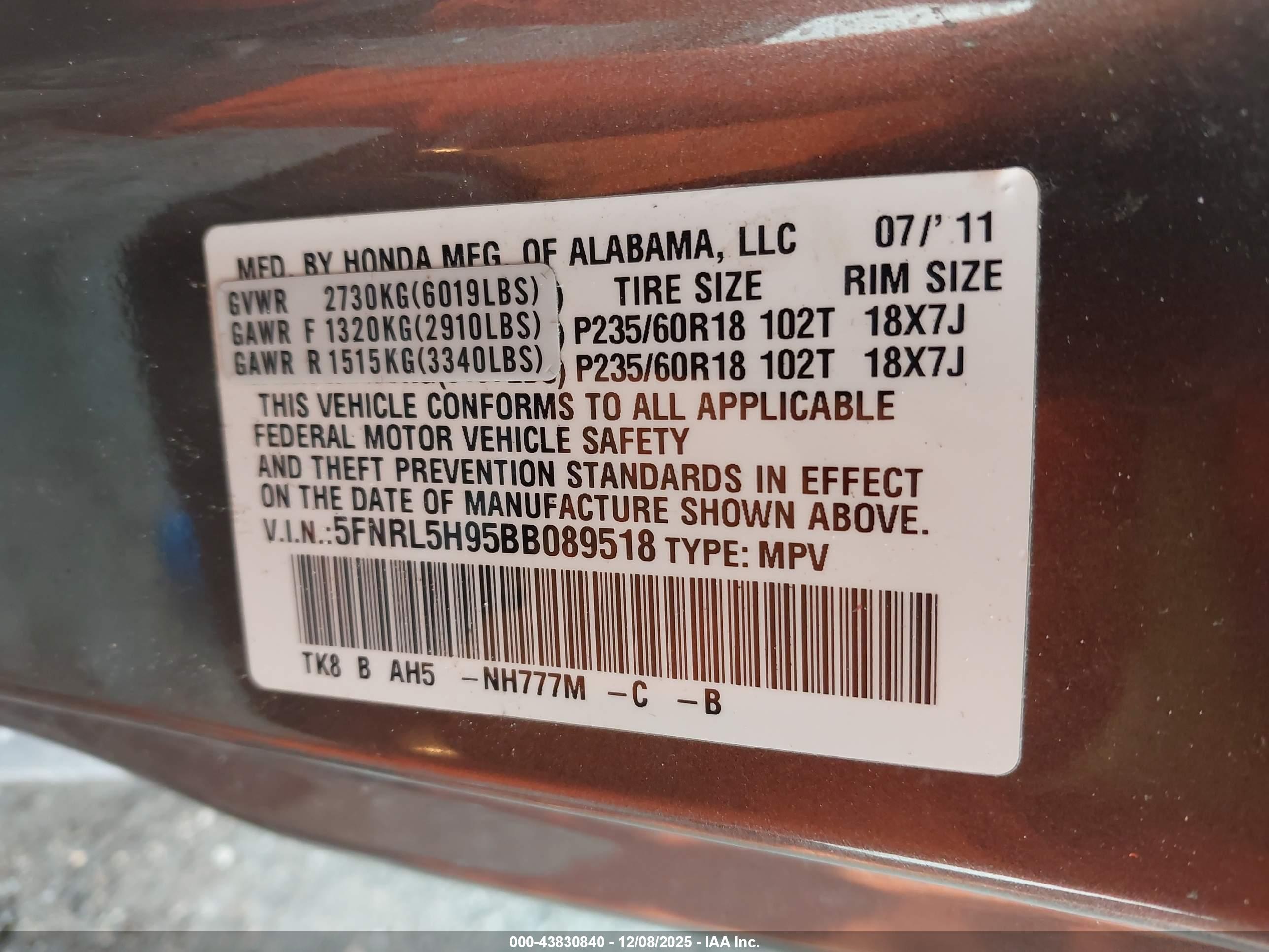 HONDA ODYSSEY image 9