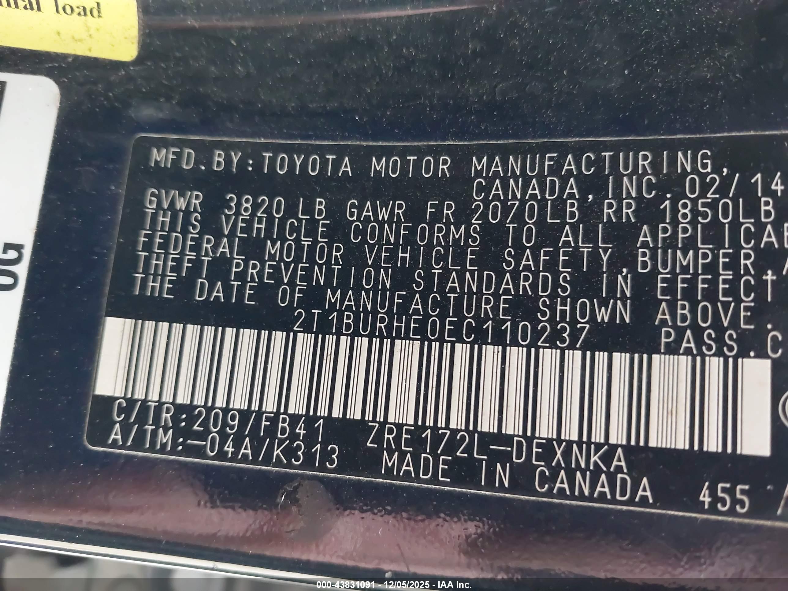 TOYOTA COROLLA image 9