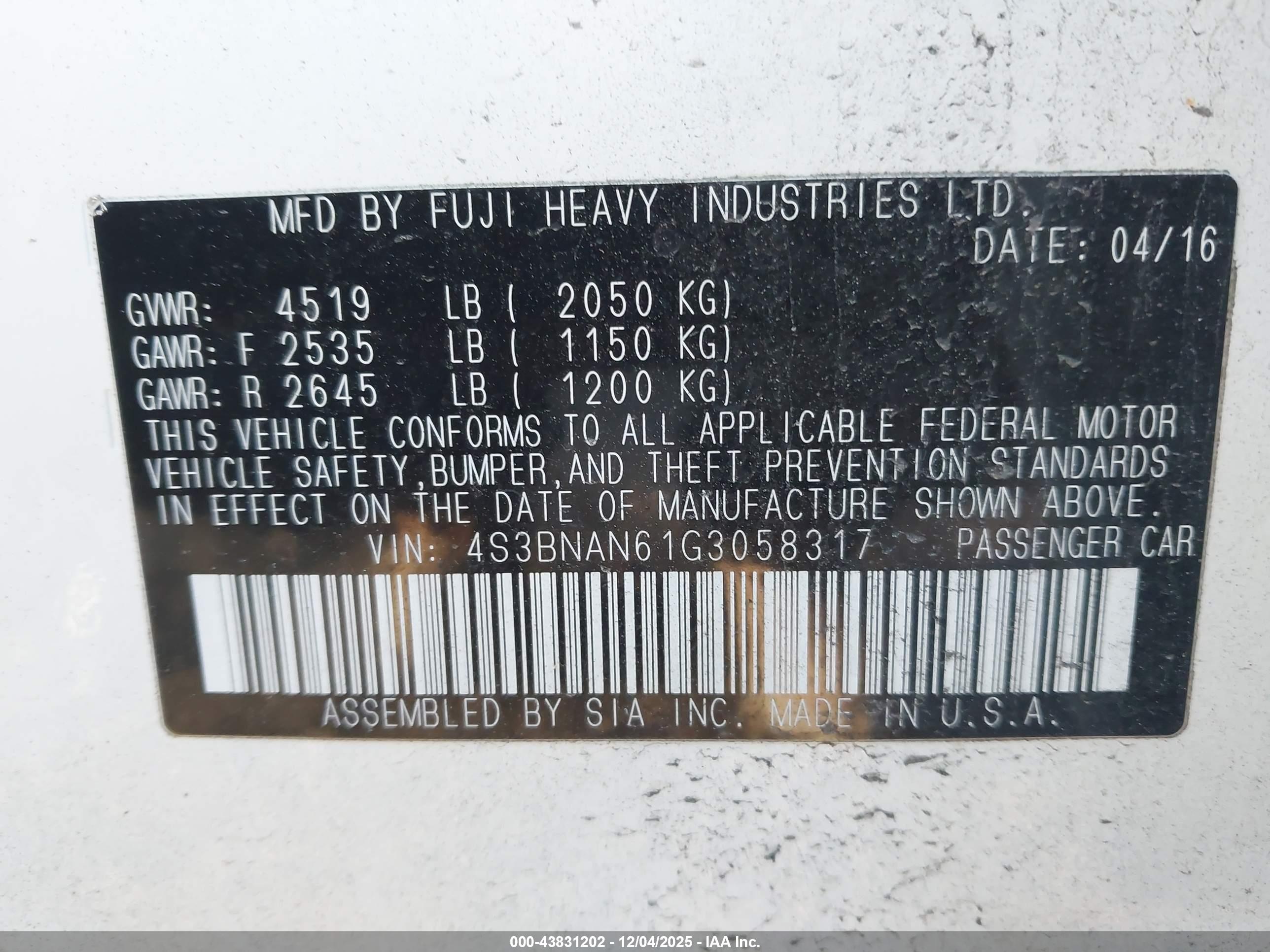 SUBARU LEGACY image 9