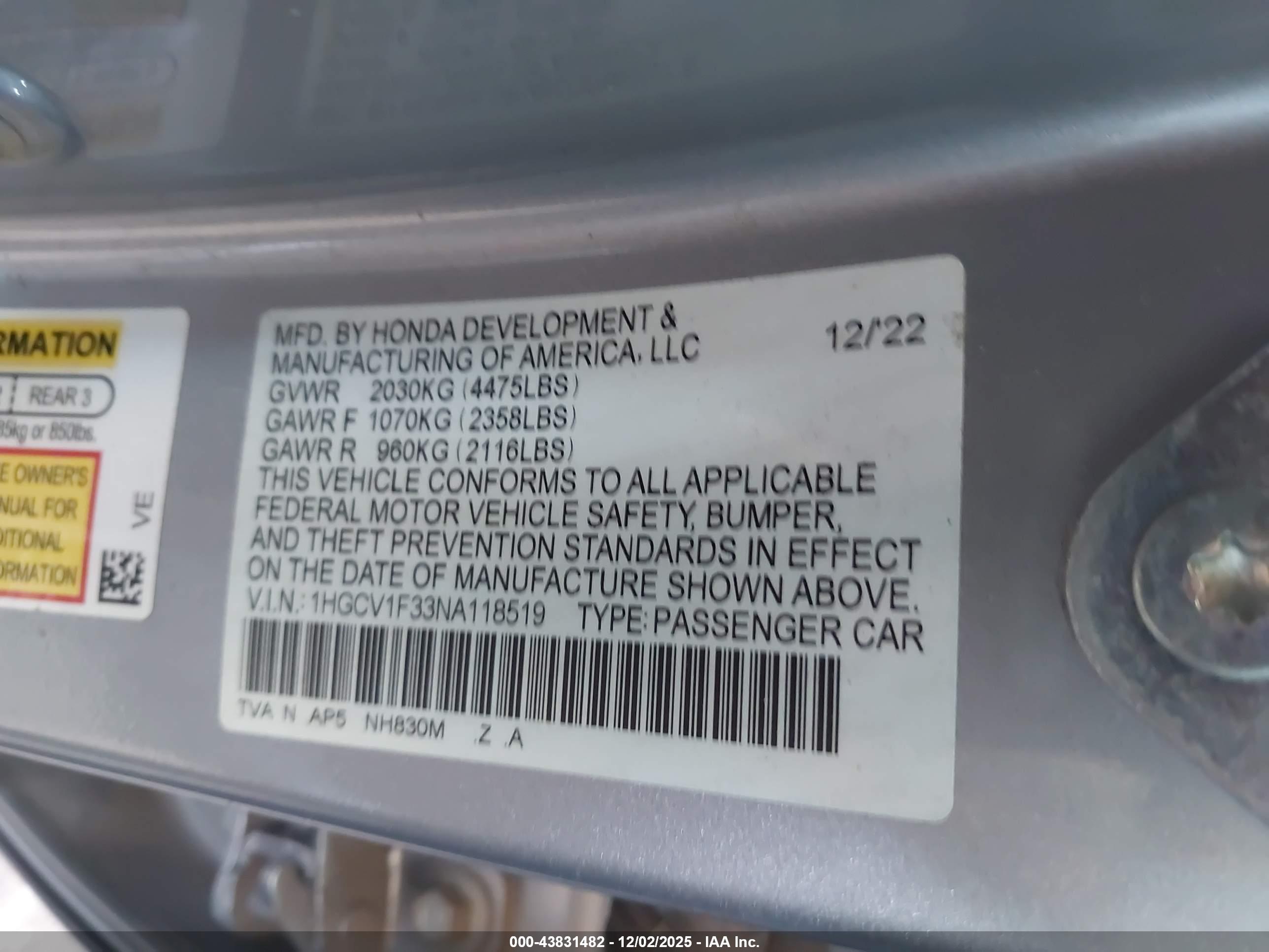 HONDA ACCORD image 9
